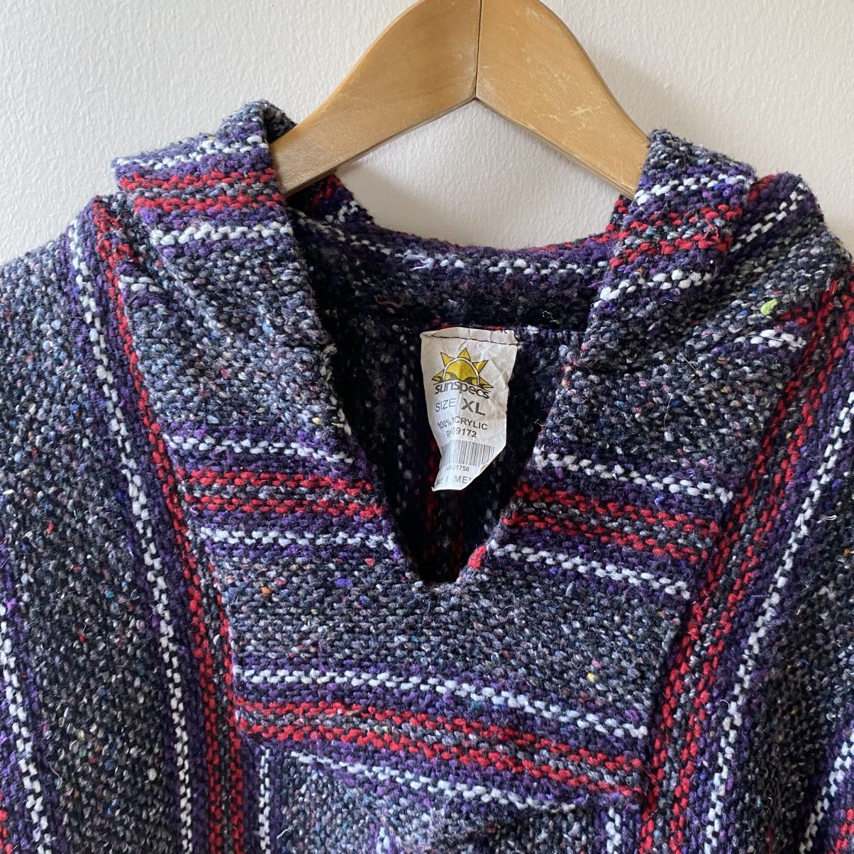 Vintage Black and Red Striped Baja Hoodie Pullover Size US XL / EU 56 / 4 - 5 Thumbnail