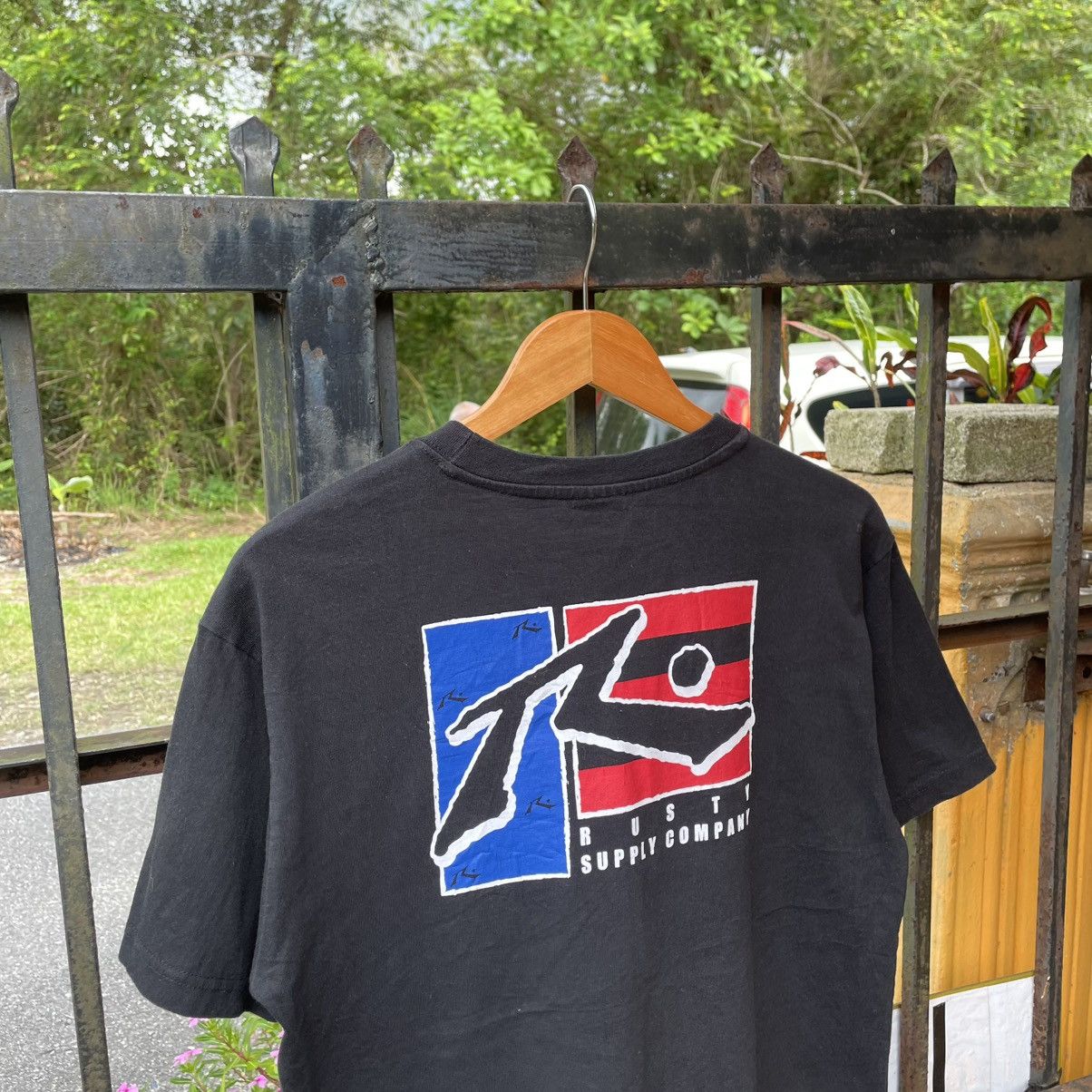 Rusty × Vintage 🔥Vintage Rusty Red Blue Big Box Logo Surfing Tee Size US L / EU 52-54 / 3 - 5 Thumbnail