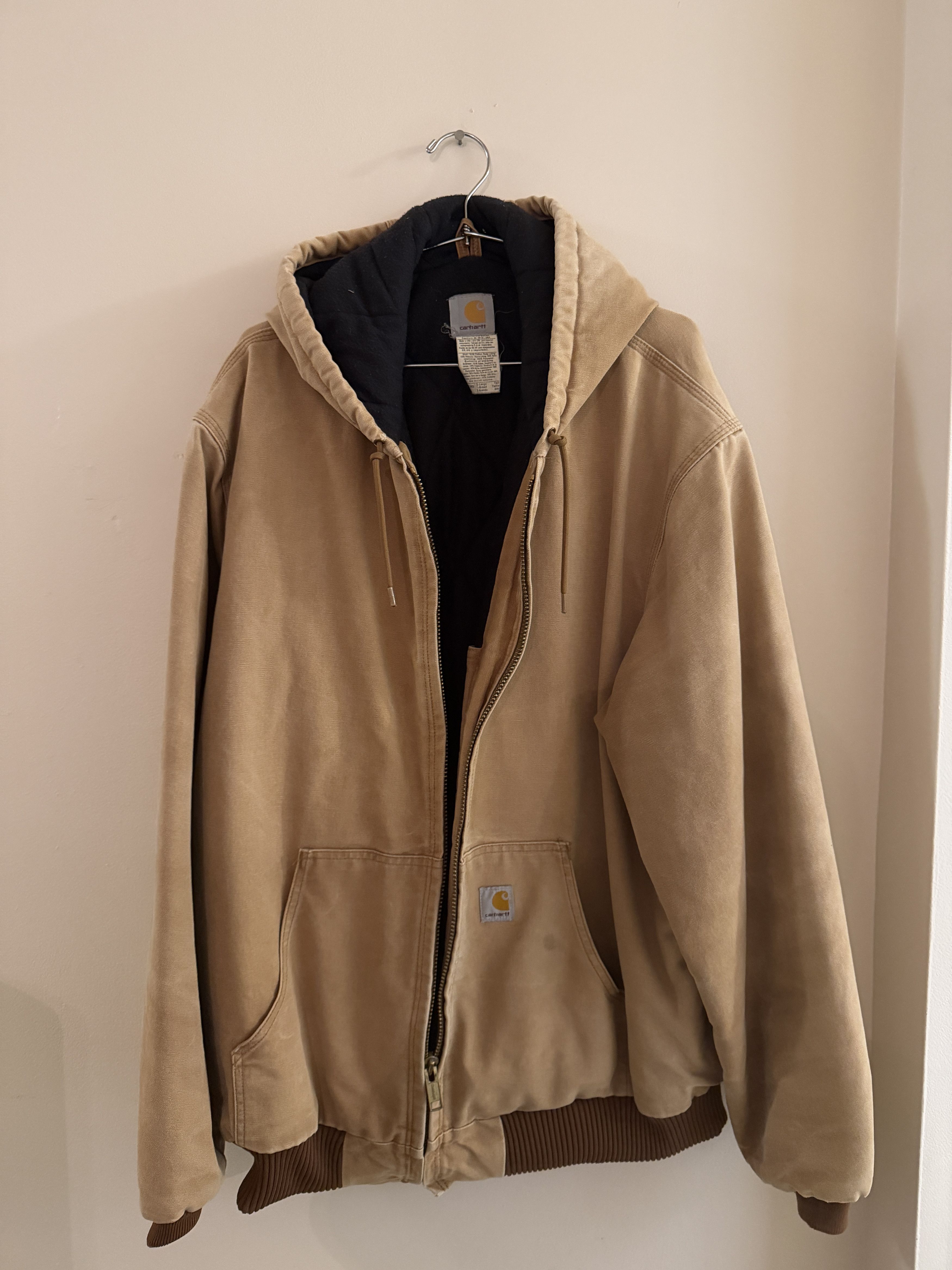 Carhartt Carharrt Hooded Work Jacket Made in USA, Union Made Size US XL / EU 56 / 4 - 1 Thumbnail