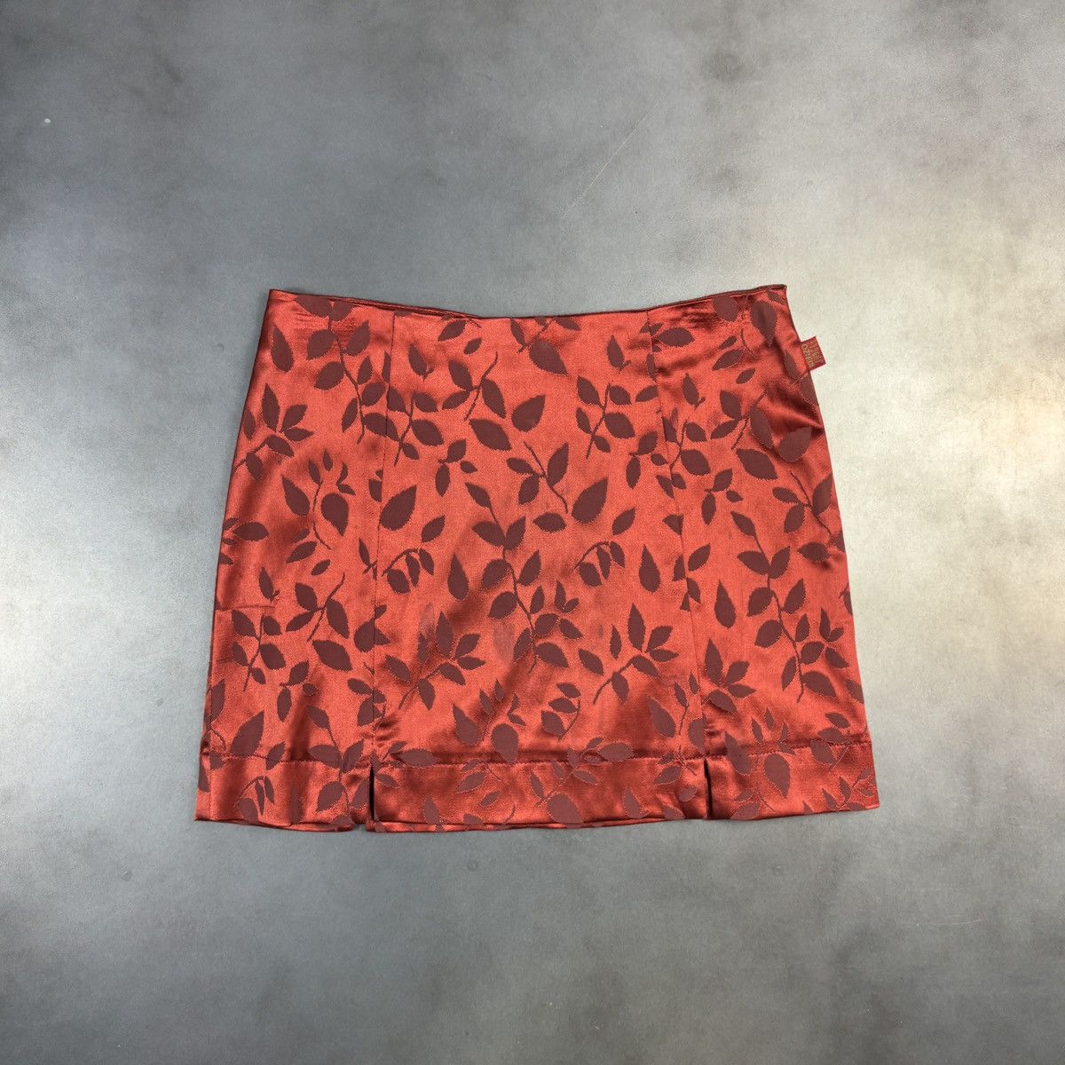 Kenzo × Vintage Vintage Kenzo Jungle Mini Skirt 1990s Satin Brocade Jacquard Size 30" / US 8 / IT 44 - 1 Thumbnail