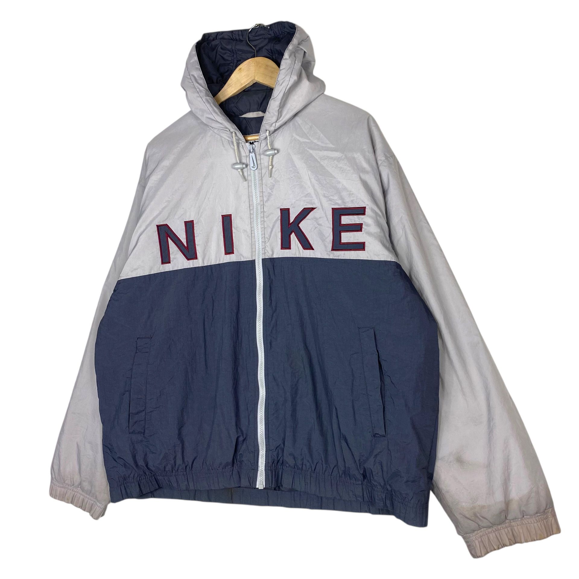 Nike 💥 90s NIKE SPORT HOODED ZIPPER LIGHT JACKET Size US L / EU 52-54 / 3 - 2 Thumbnail