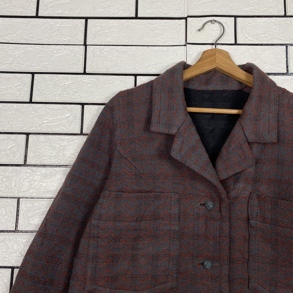 Japanese Brand Vintage Wool Jacket Herringbone Unbranded Issey Miyake Size US M / EU 48-50 / 2 - 8 Thumbnail