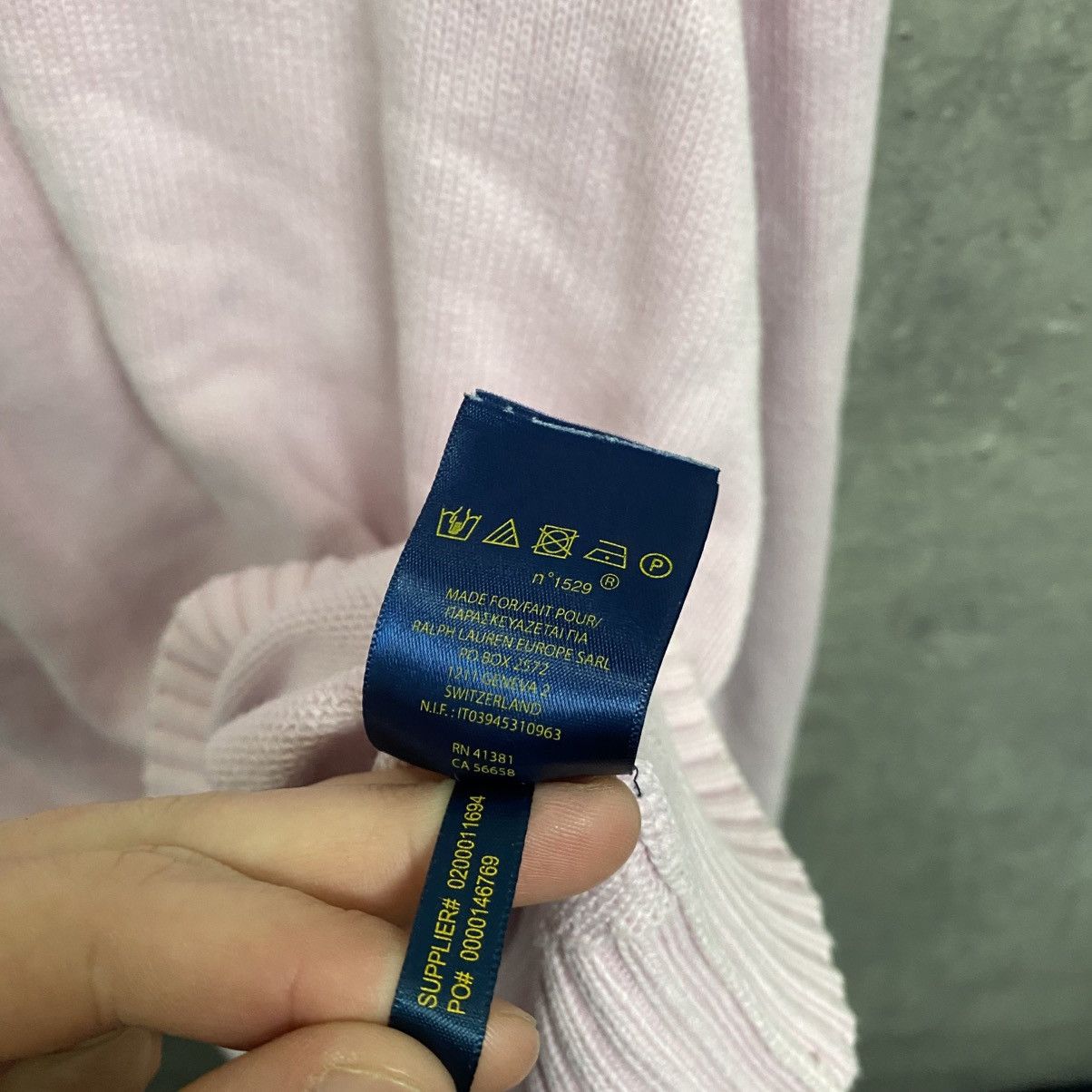 Polo Ralph Lauren Vintage Polo Ralph Lauren Sweater Pink Pony Crew Neck Y2K Size US L / EU 52-54 / 3 - 9 Thumbnail
