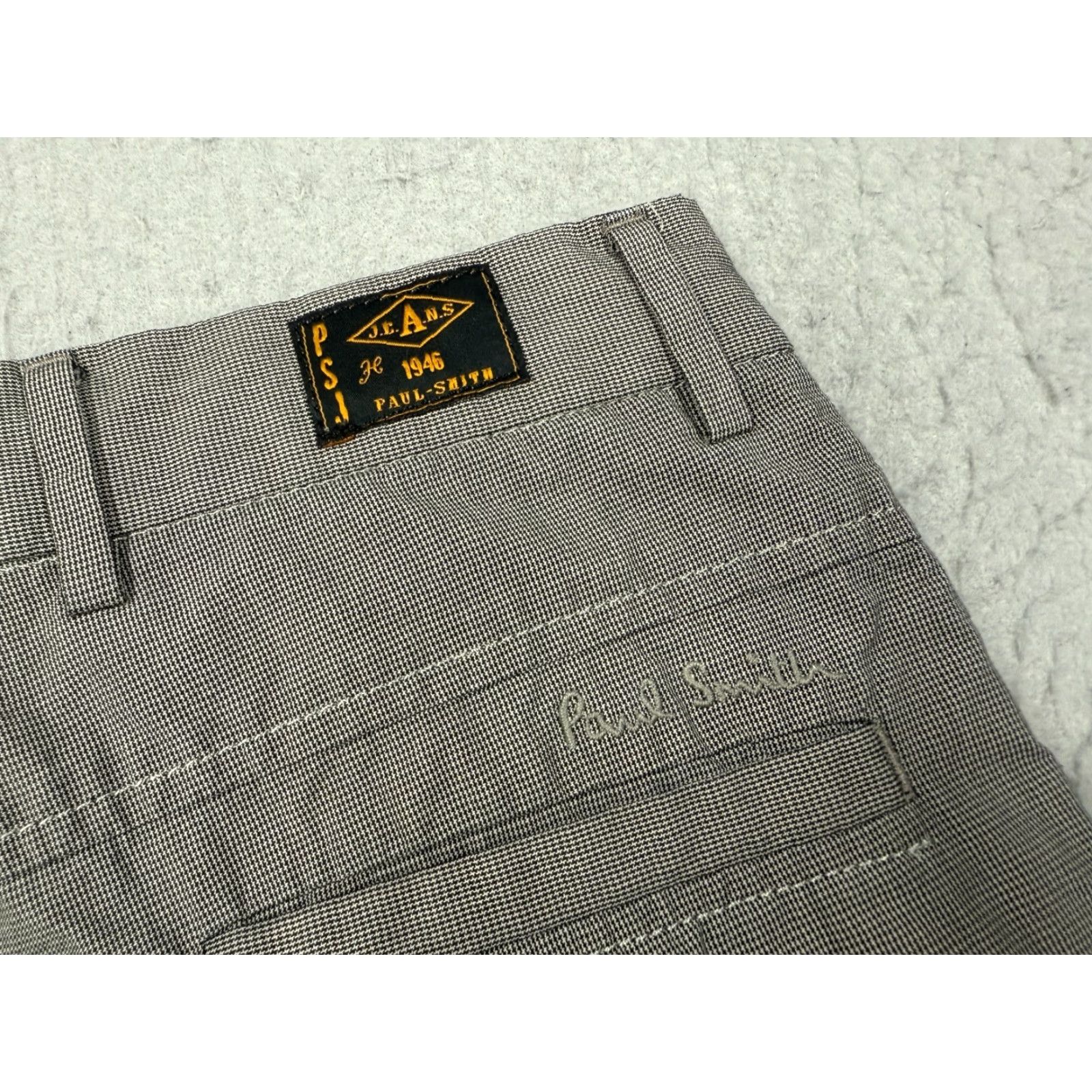Paul Smith VINTAGE Paul Smith Pants Men 30 Chino Straight Flat Front Gray Cotton 90s Leisure Dress Size US 30 / EU 46 - 3 Thumbnail
