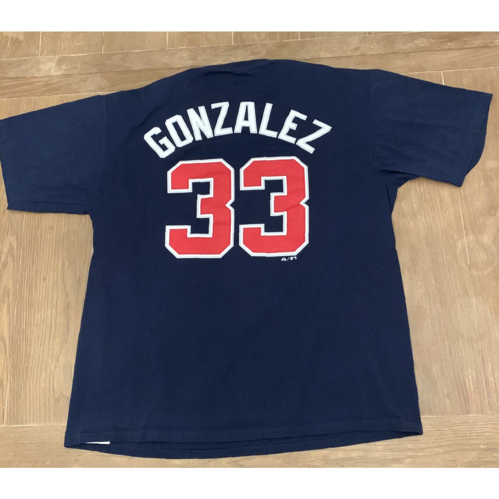 Vintage VINTAGE Freddi Gonzalez Braves T-Shirt L Men Blue 33 Majestic Atlanta Baseball Shirt Mens Size Large Size US L / EU 52-54 / 3 - 4 Thumbnail
