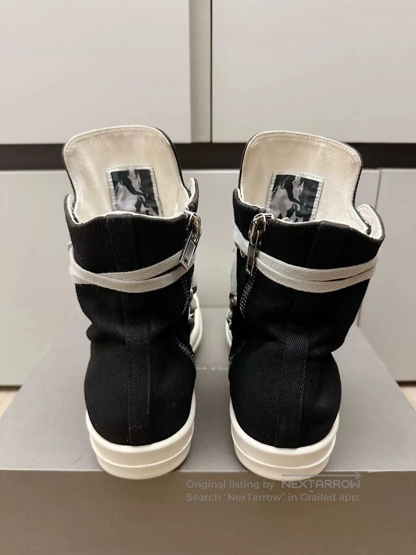 Rick Owens Drkshdw Rick Owens DRKSHDW High-Top Canvas Sneakers. Size US 7 / EU 40 - 6 Thumbnail