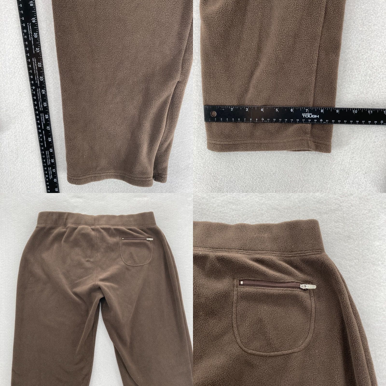 Nike VINTAGE Nike Fleece Sweatpants Women's XL Brown Ankle Zip Pull On Straight Y2K Role: 80s 90s? Size 40" / US 18 - 8 Thumbnail