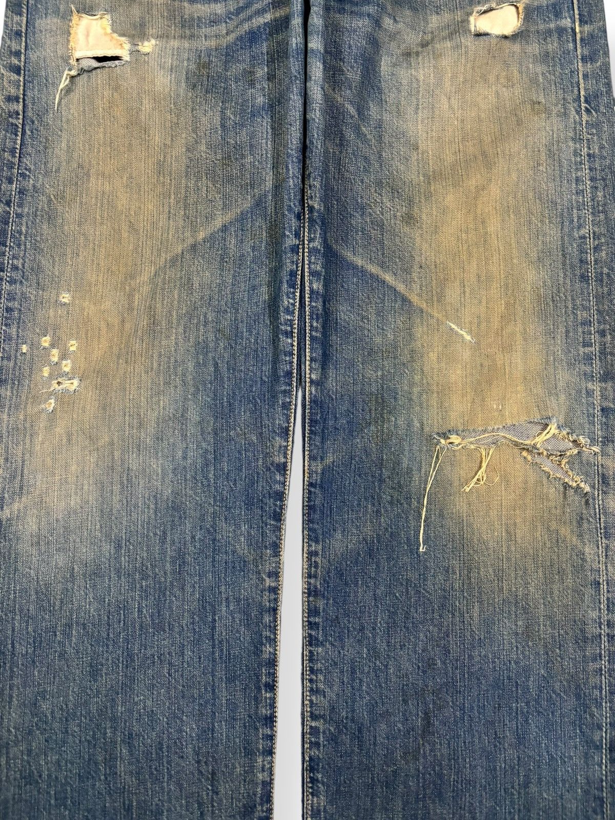Levi's Vintage 90s Levis 501 Mud Wash Loose Fit Distressed Jeans Size US 36 / EU 52 - 6 Thumbnail