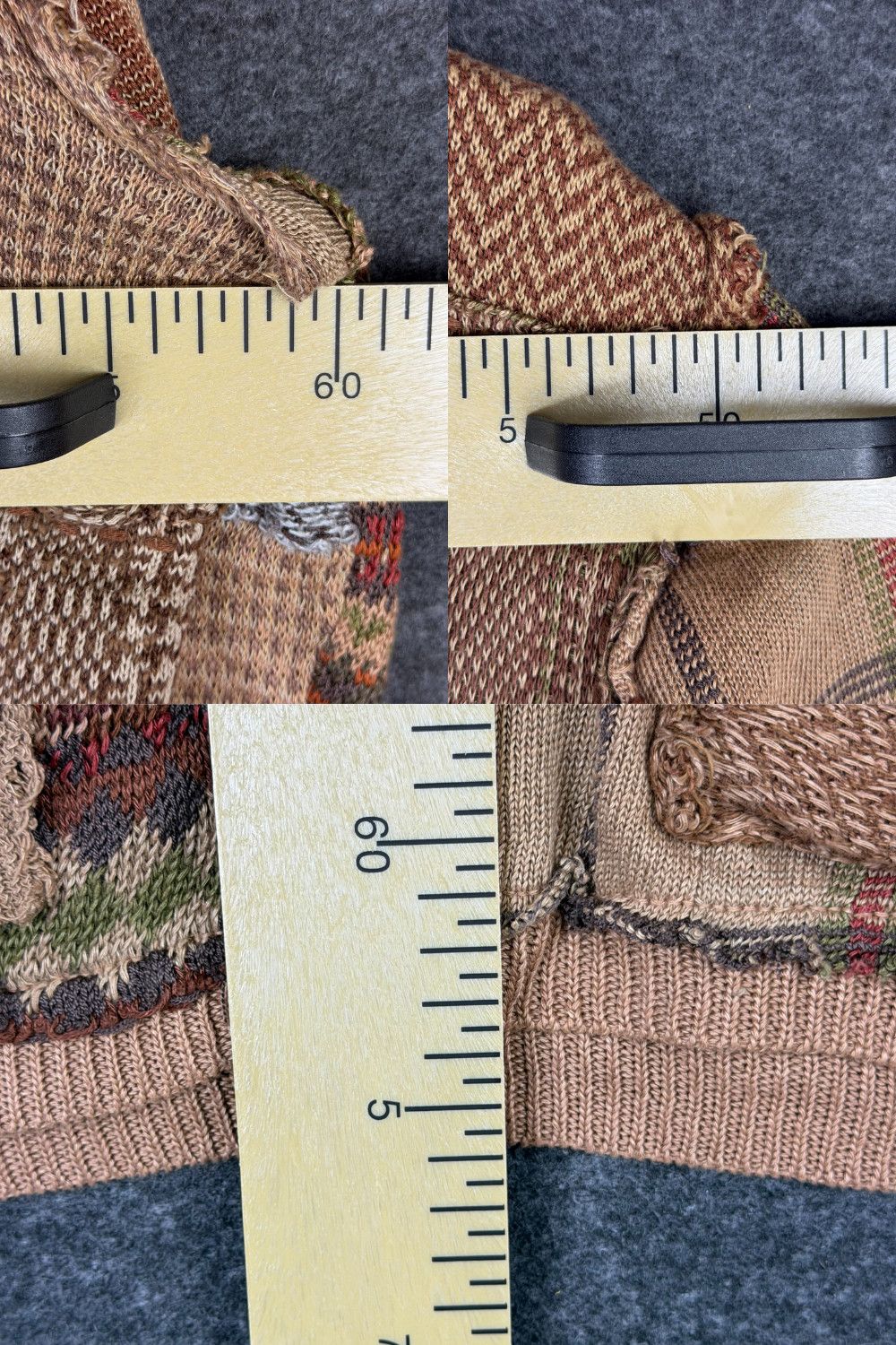 Polo Ralph Lauren ss05 Ralph Lauren Patchwork Tweed Cardigan – Early 2000s Size US L / EU 52-54 / 3 - 13 Thumbnail