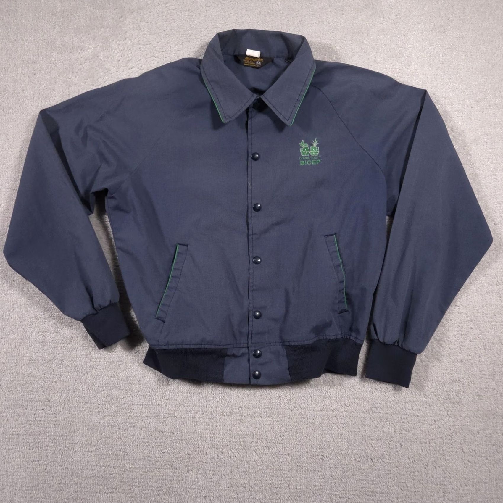 Doublet VINTAGE Swingster Jacket Mens M Navy Double Duty BICEP Bomber USA 80s Windbreaker Size US M / EU 48-50 / 2 - 2 Thumbnail