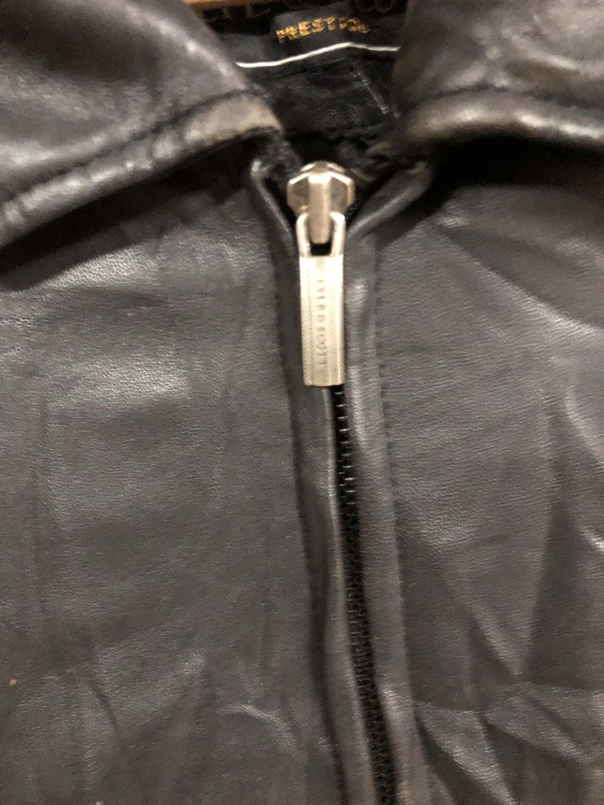 Designer × Lyle & Scott × Vintage Vintage 90’s Lyle & Schott Leather Jacket Zipper Size US M / EU 48-50 / 2 - 3 Thumbnail