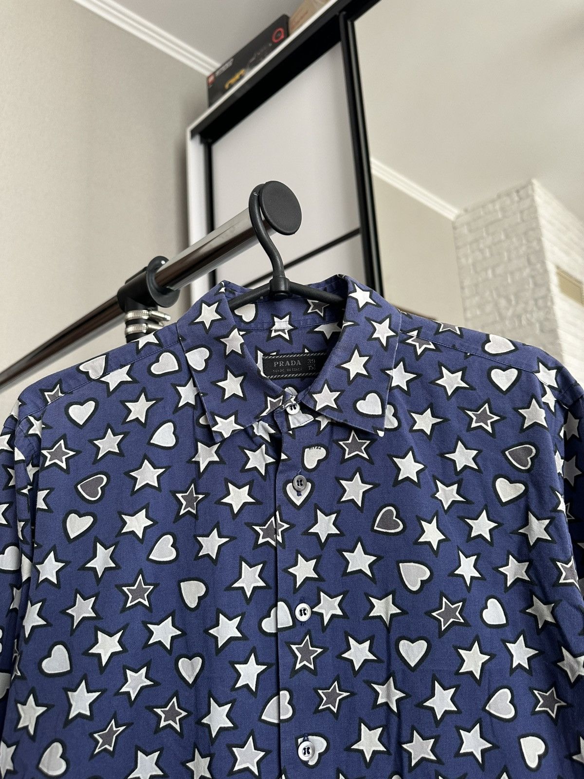 Prada Prada Logo Shirt Button Up Long Sleeve Size US M / EU 48-50 / 2 - 6 Thumbnail