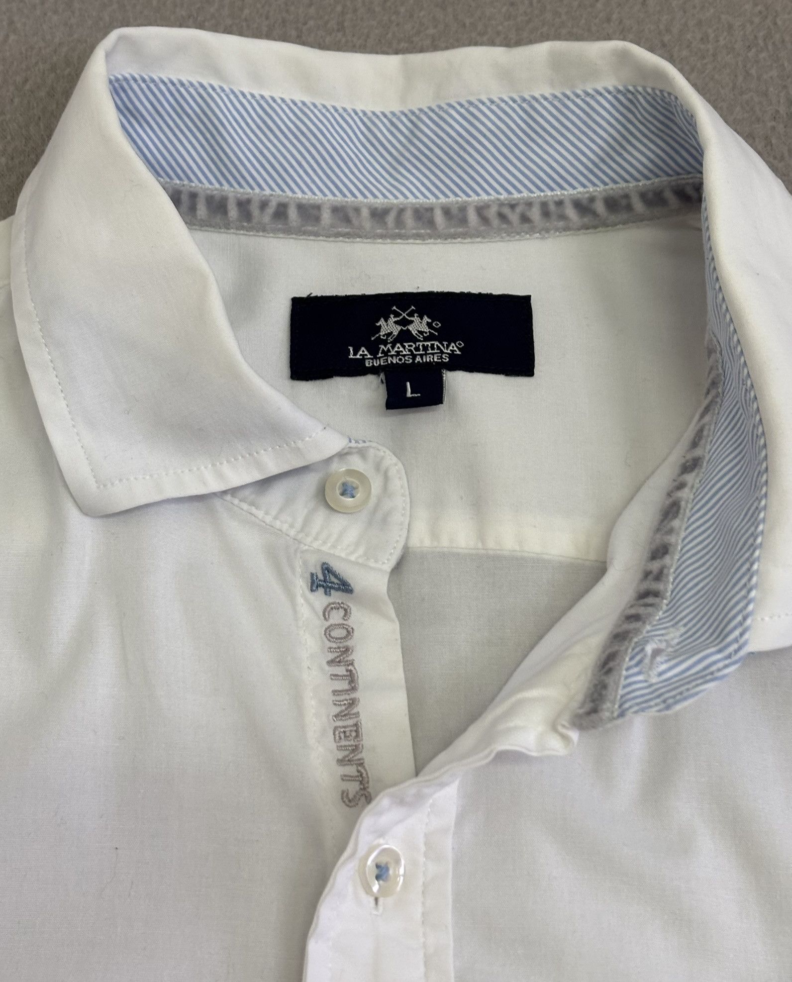 La Martina La Martina Polo Team White Shirt Large Size US L / EU 52-54 / 3 - 14 Thumbnail