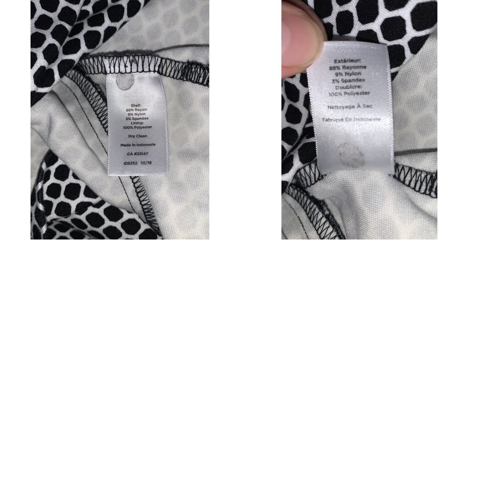 Talbots Talbots Plus 20 Tank Dress Ladies Black White Poly Spandex Knit Knee Length Sleeveless Round Neck Zipper Back 2247 Size 3XL / US 20-22 - 8 Thumbnail