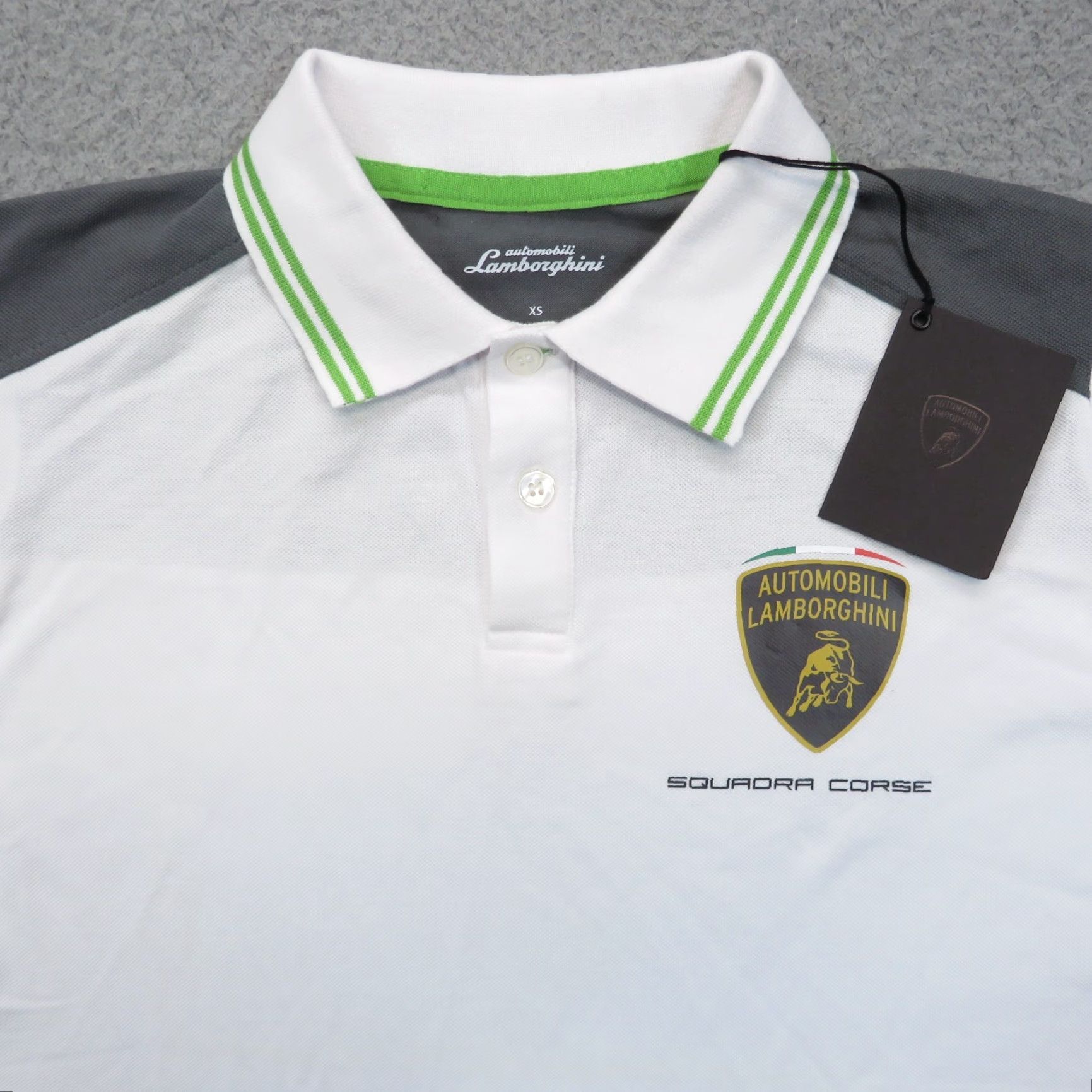 Lamborghini Lamborghini Polo Shirt Mens XS White Collared Polo Button Embroidered Logo Short Sleeve Knit Cotton Regular Shirt, Cars, Designer, Italian, 90s? Size US XS / EU 42 / 0 - 4 Thumbnail