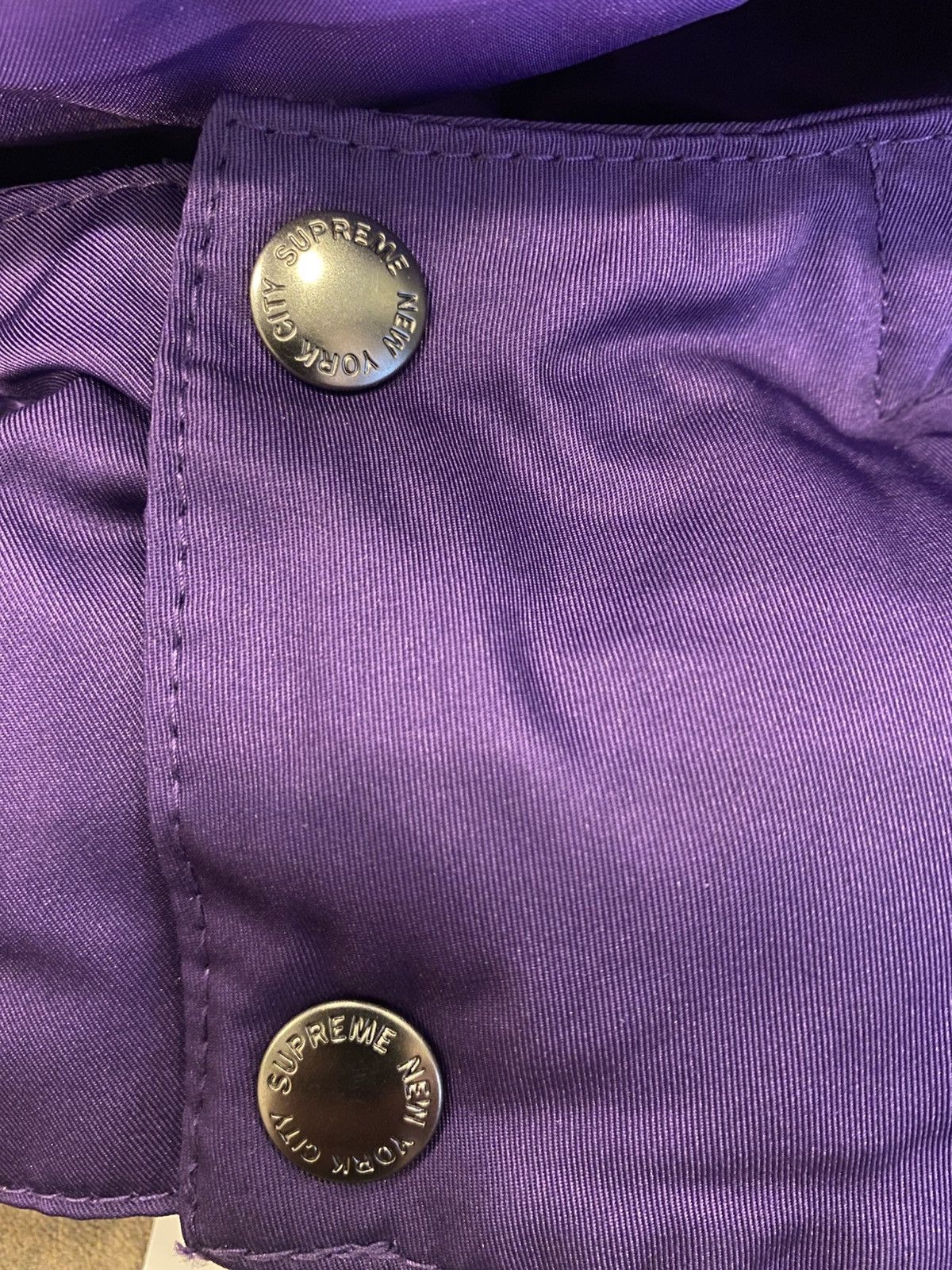 Supreme Supreme Leather Yoke Puffer Jacket “Purple” XXL FW25 Size US XXL / EU 58 / 5 - 17 Thumbnail