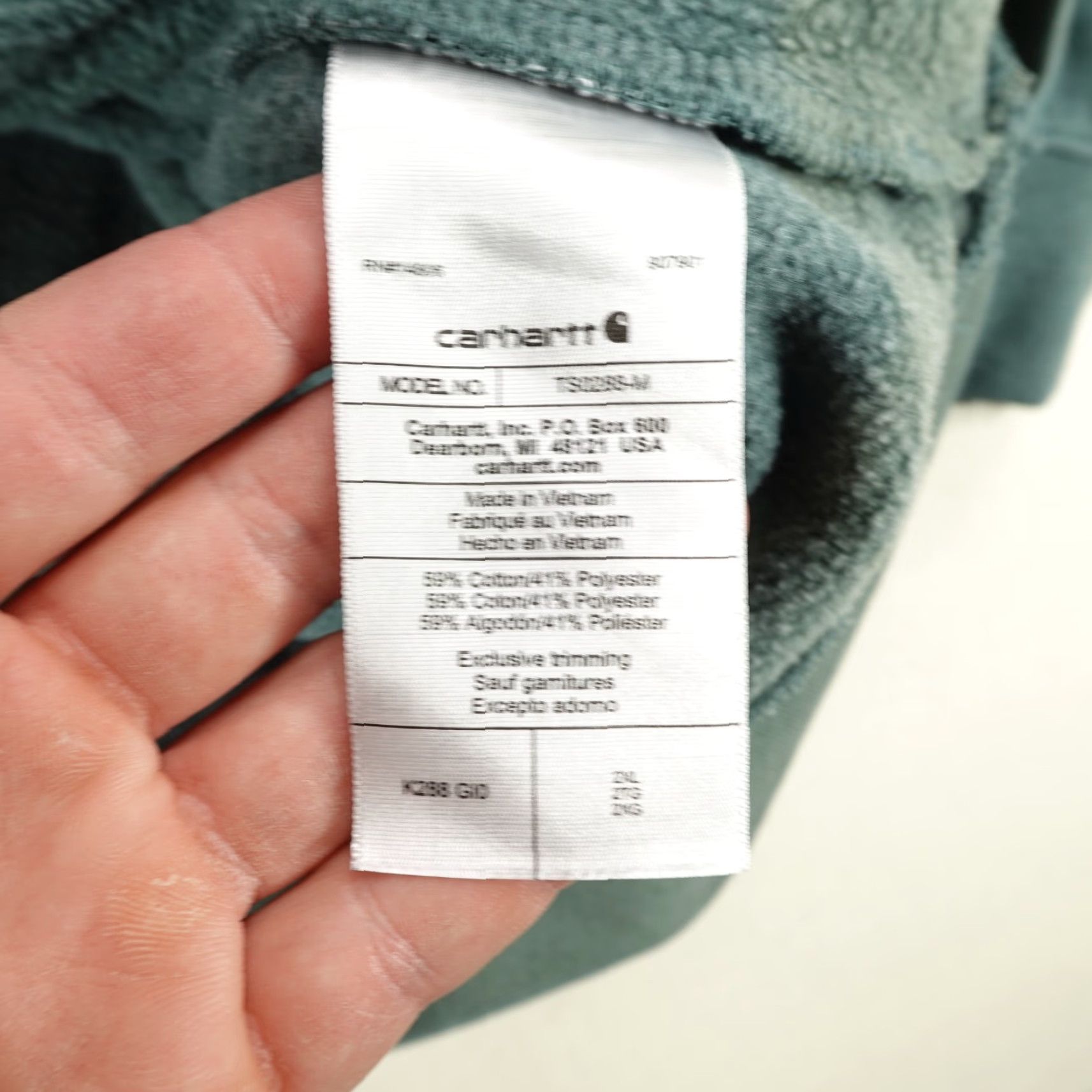 Carhartt Carhartt Hoodie Mens 2XL XXL Teal Loose Fit Midweight Sleeve Logo Sweatshirt Size US XXL / EU 58 / 5 - 6 Thumbnail