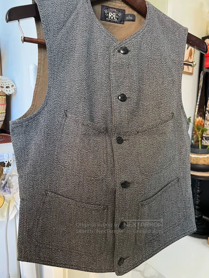 RRL Ralph Lauren RRL Ralph Lauren Four bags of light gray pepper salt vest Size US S / EU 44-46 / 1 - 2 Thumbnail