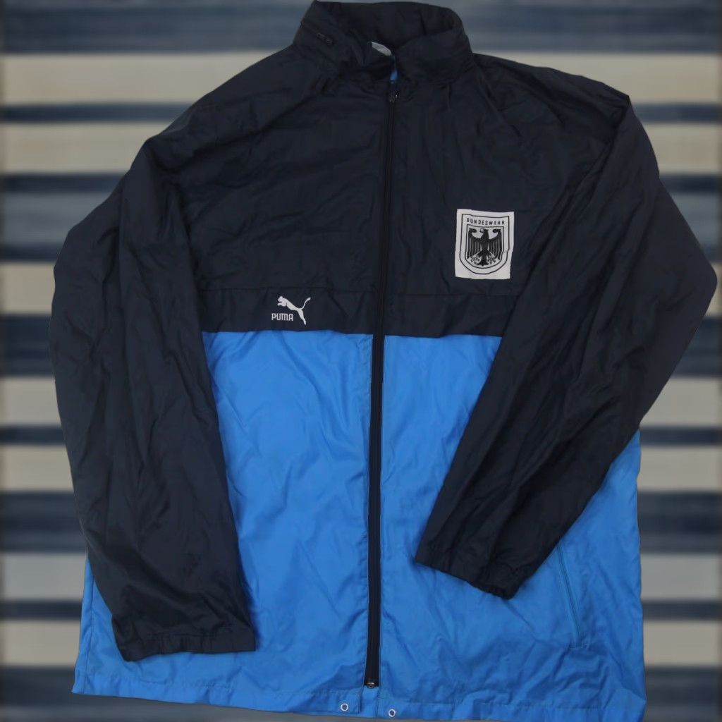 Puma VINTAGE Puma x German Military Mens XXL Packable Windbreaker Jacket Blue Size US XL / EU 56 / 4 - 1 Thumbnail
