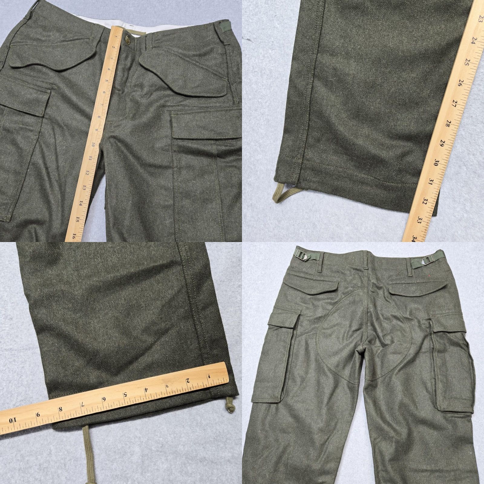 Apolis Apolis Mens Cargo Pants 34x32 Green Tweed Global Citizen Flat Front Zip Fly Pockets Adjustable Waist Wool Polyester Spandex Workwear Casual Mens Size US 34 / EU 50 - 8 Thumbnail