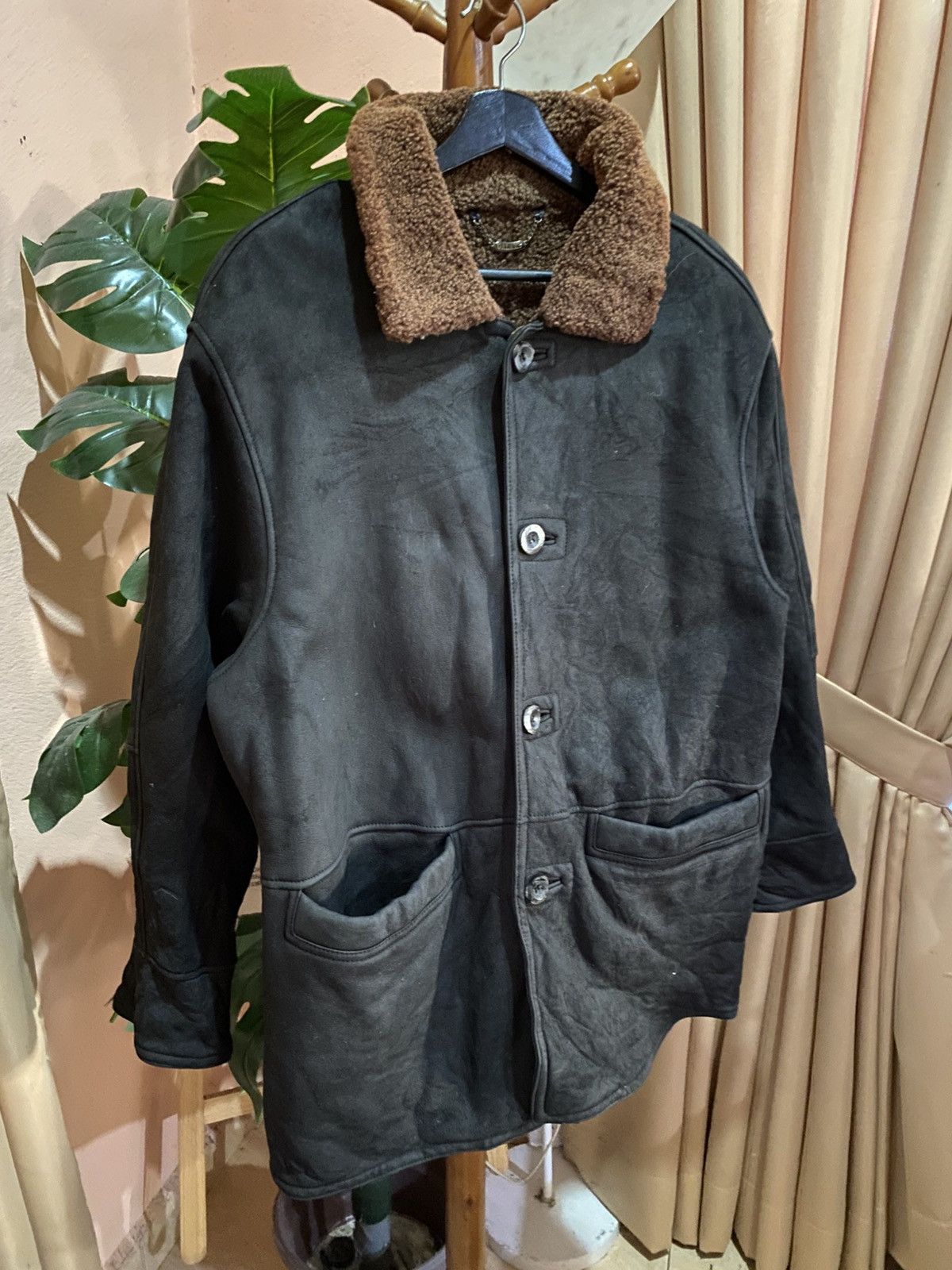 Leather VINTAGE GALAXY SHEARLING LEATHER JACKET Size US M / EU 48-50 / 2 - 2 Thumbnail