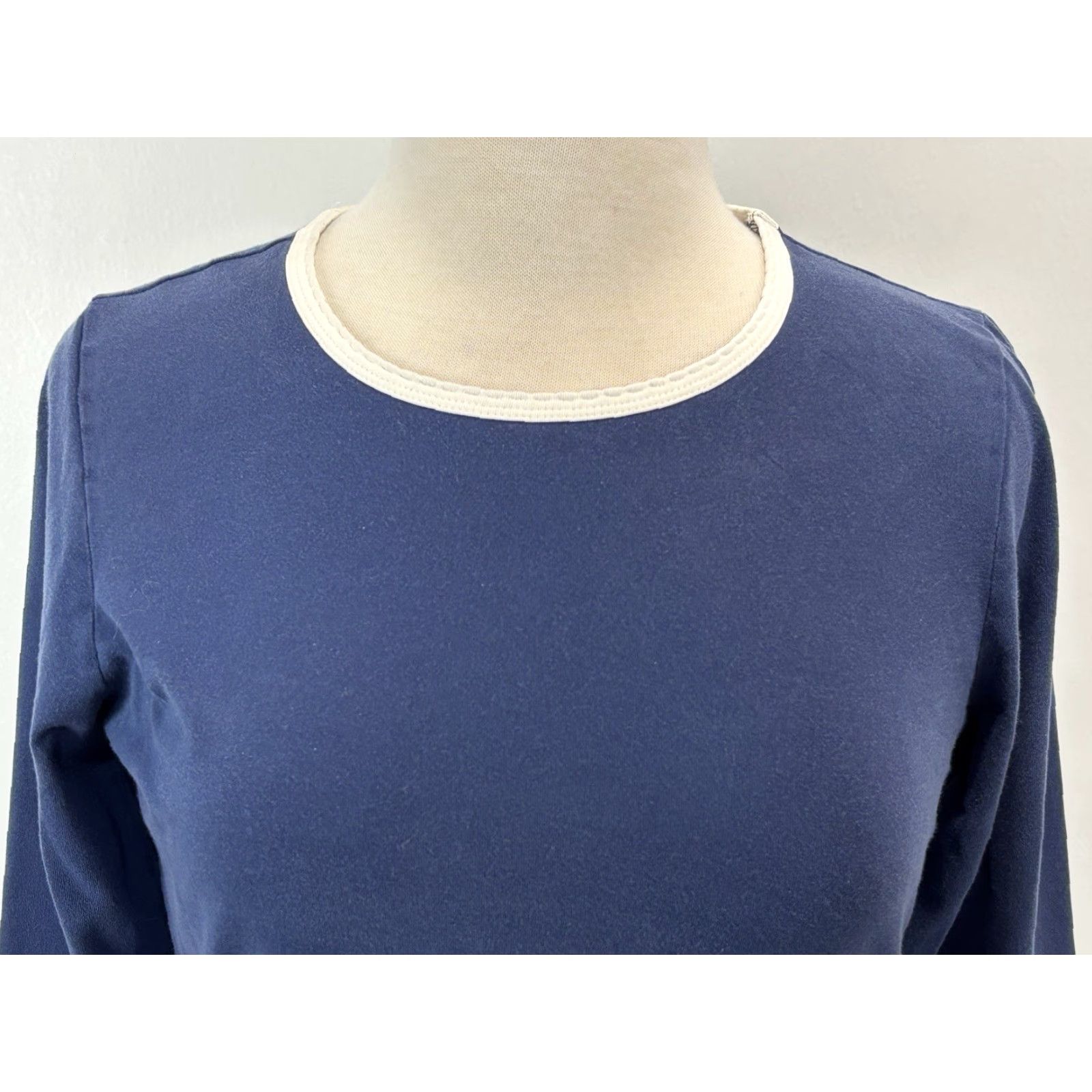 Lands' End VINTAGE Lands' End Pajama Set Women Size Small 6-8 Long Sleeve Cotton Blend Lighthouses Navy Pajamas Size S / US 4 / IT 40 - 6 Thumbnail