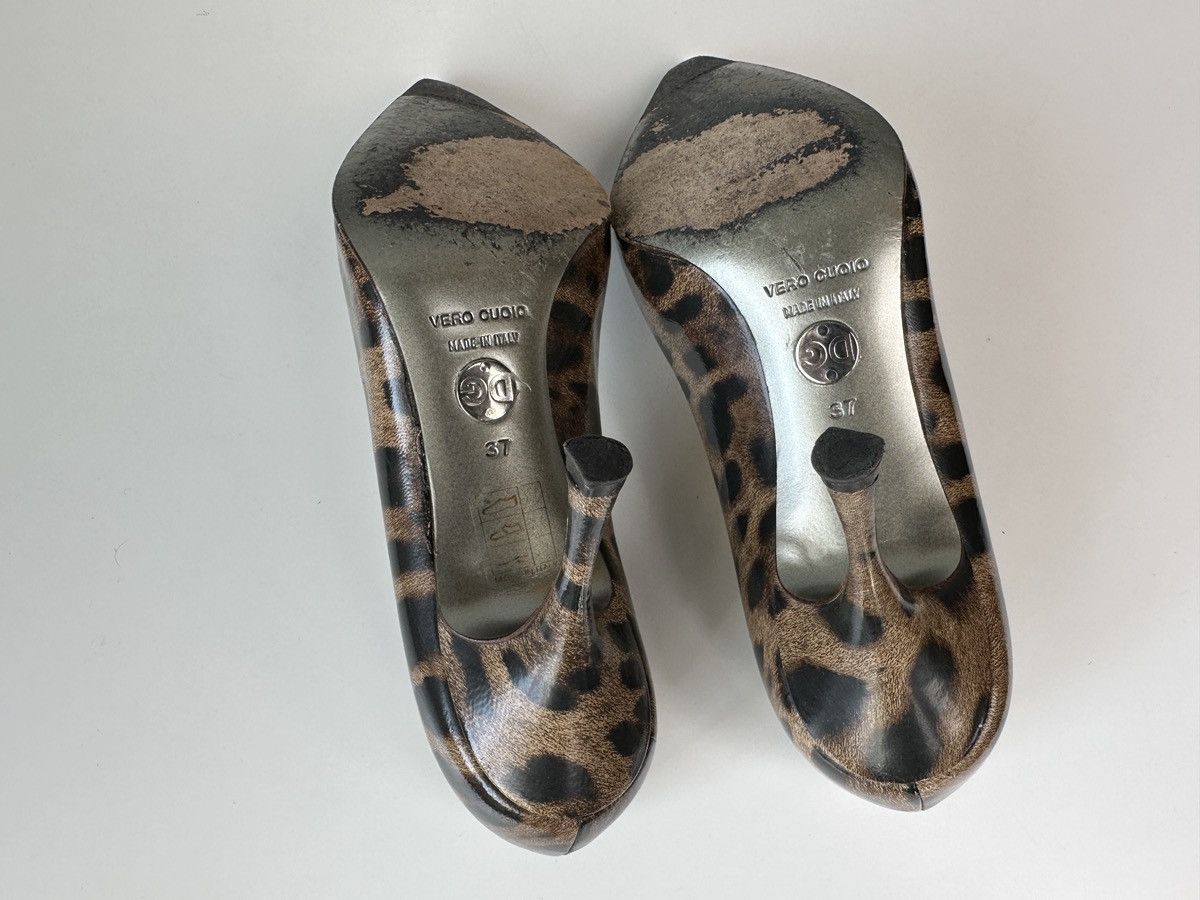 Dolce & Gabbana DOLCE & GABBANA Patent Leather Pumps Leopard Print Heels 37 Size US 7 / IT 37 - 10 Thumbnail