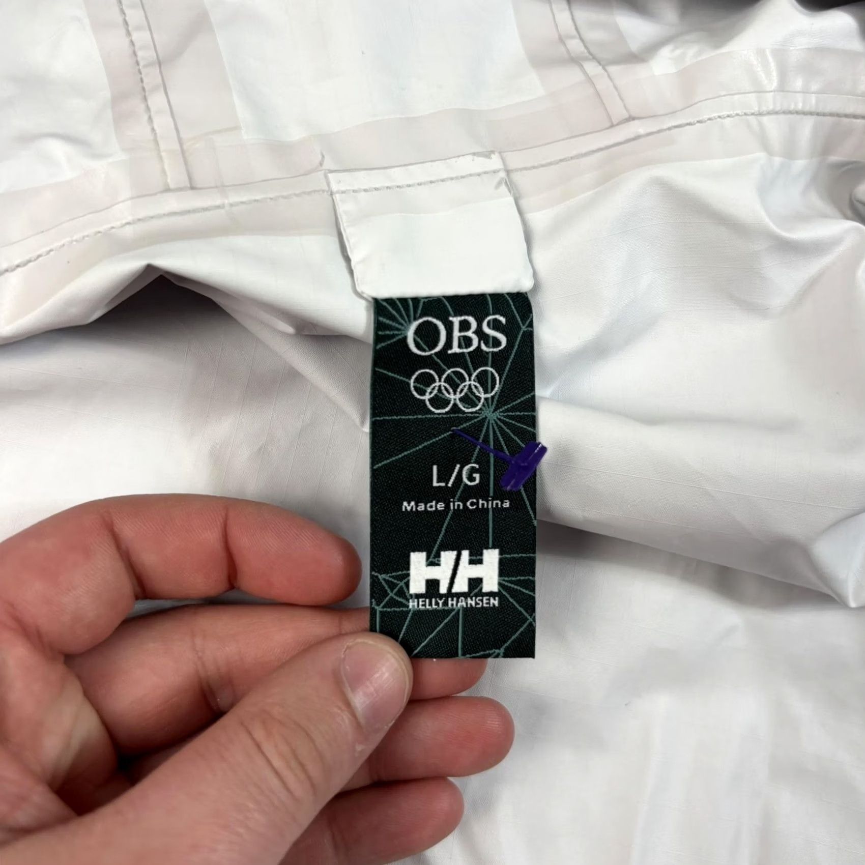 Helly Hansen Helly Hansen Jacket Men L Gray Packable Windbreaker Tokyo 2020 Olympics OBS Full Zip Hooded Lightweight Size US L / EU 52-54 / 3 - 3 Thumbnail