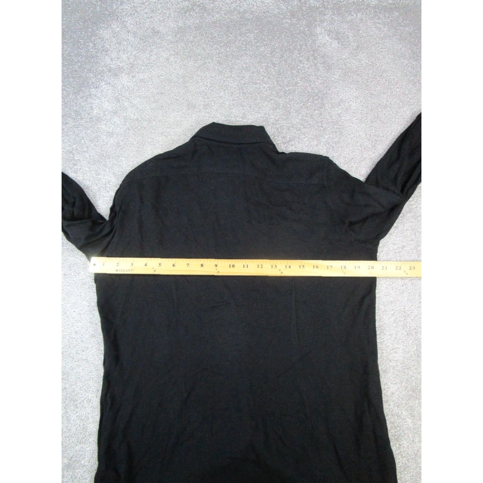 Ralph Lauren LAUREN RALPH LAUREN Black Button-Up Shirt Womens Medium Long Sleeve Collared Regular Fit Solid Size M / US 6-8 / IT 42-44 - 5 Thumbnail