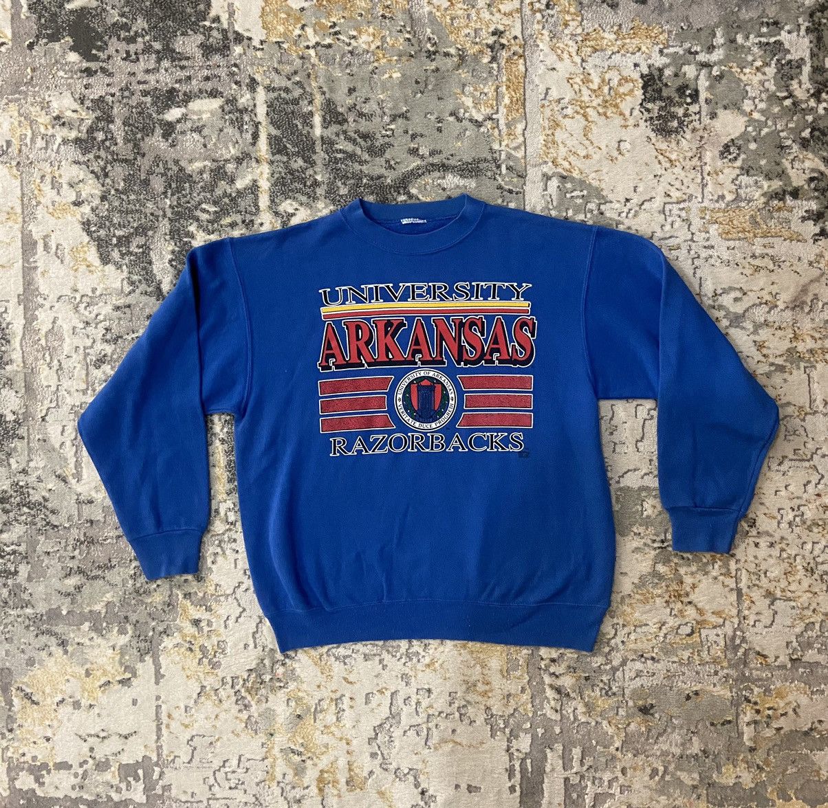 Other × Vintage 90s UNIVERSITY ARKANSAS RAZORBACK SAEATSHIRT Size US L / EU 52-54 / 3 - 1 Thumbnail