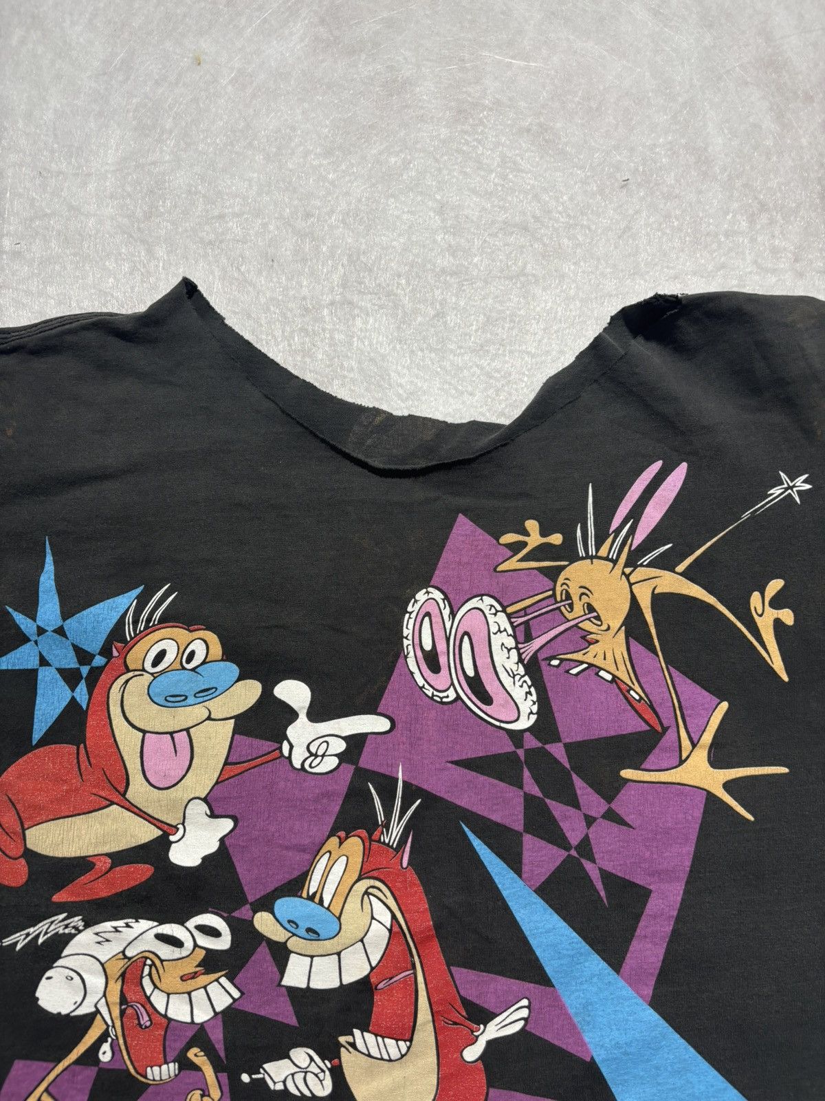 Nickelodeon Vintage Distressed The Ren & Stimpy Show Nickelodeon Tshir Size US L / EU 52-54 / 3 - 4 Thumbnail