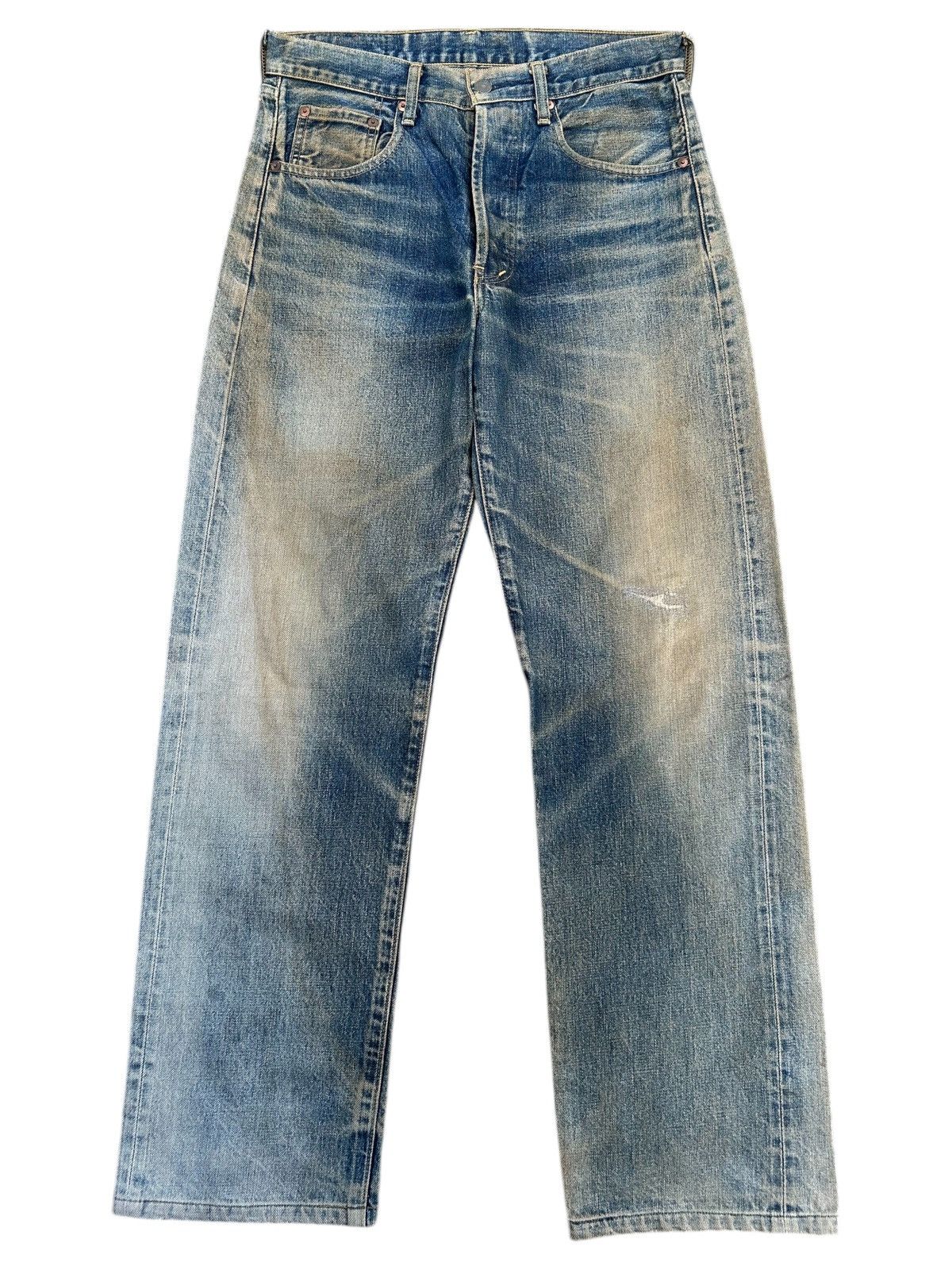 Kapital Vintage Levis Big E Selvedge Rusty Distressed Denim Jeans Size US 32 / EU 48 - 3 Thumbnail
