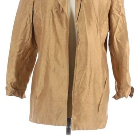 Vintage Vtg 90's Josephine Chaus Silk Boyfriend Blazer Sz 12 Metalli Size XL / US 12-14 / IT 48-50 - 5 Thumbnail