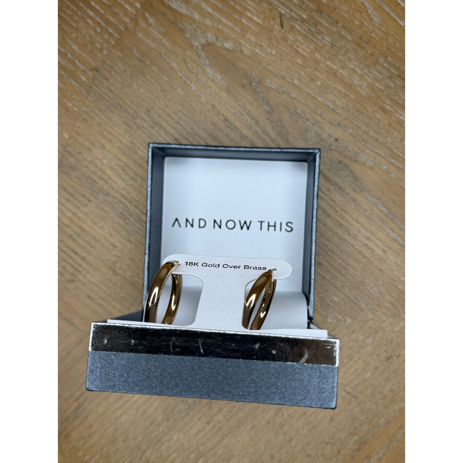 Other And Now This 18K Gold Over Brass Hoop Earrings Size ONE SIZE - 5 Thumbnail