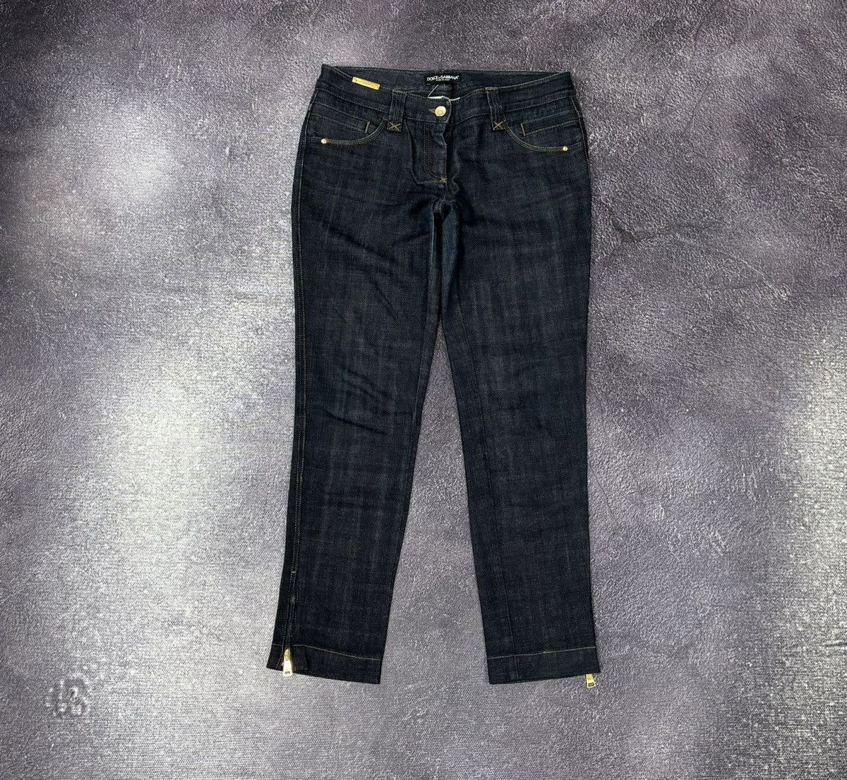 Dolce & Gabbana Dolce & Gabbana Women’s Zip Luxury Avant Garde Tapered Jeans Size 27" / US 4 / IT 40 - 1 Thumbnail