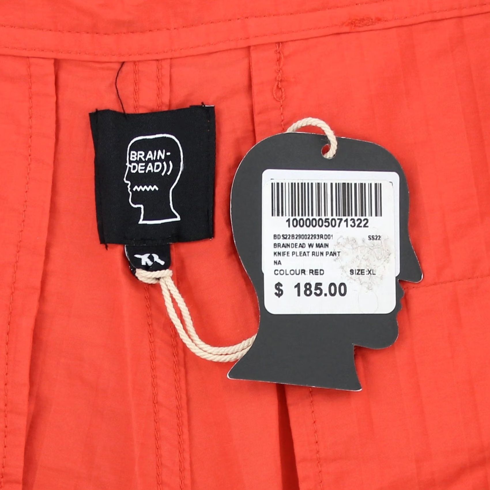 Brain Dead Brain Dead Knife Pleat Run Pants Mens Utility Pockets Red XL Pant Streetwear Casual Slim Fit Relaxed Size US 36 / EU 52 - 4 Thumbnail