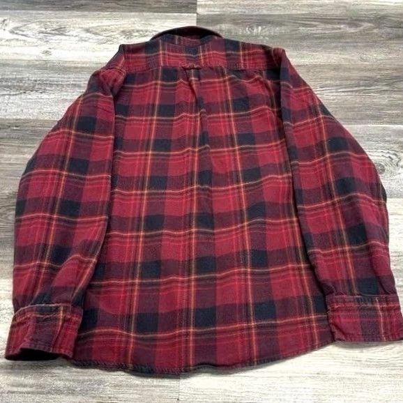 Eddie Bauer VINTAGE Eddie Bauer Maroon Mens XL Bristol Plaid Flannel Long Sleeve Button Up Shirt Size US XL / EU 56 / 4 - 3 Thumbnail