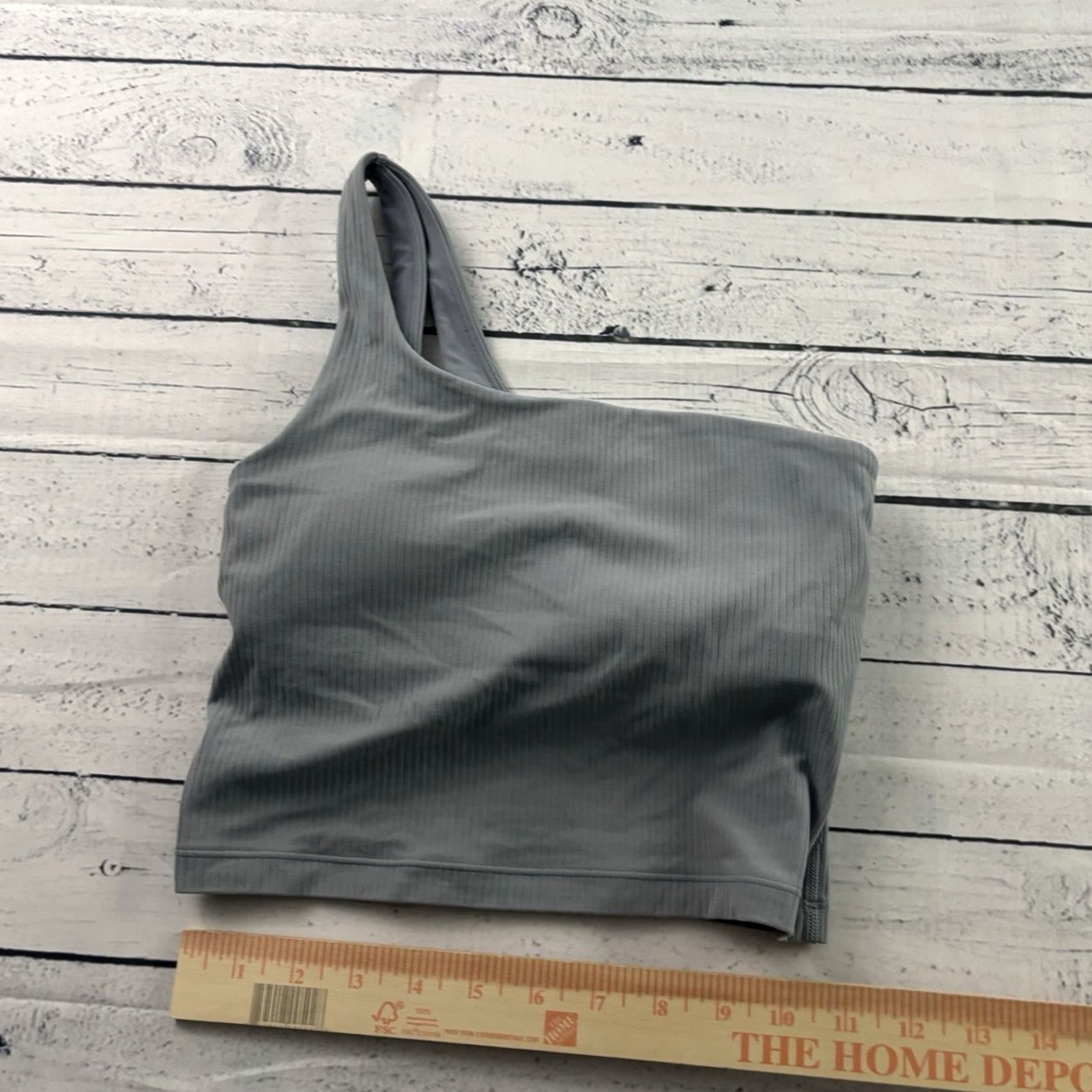 Lululemon Lululemon Nulu Asymmetrical Ribbed Yoga Tank Women 2 Gray Shirt Tank Womens 2 Gray Nulu Yoga Top Size XS / US 0-2 / IT 36-38 - 3 Thumbnail