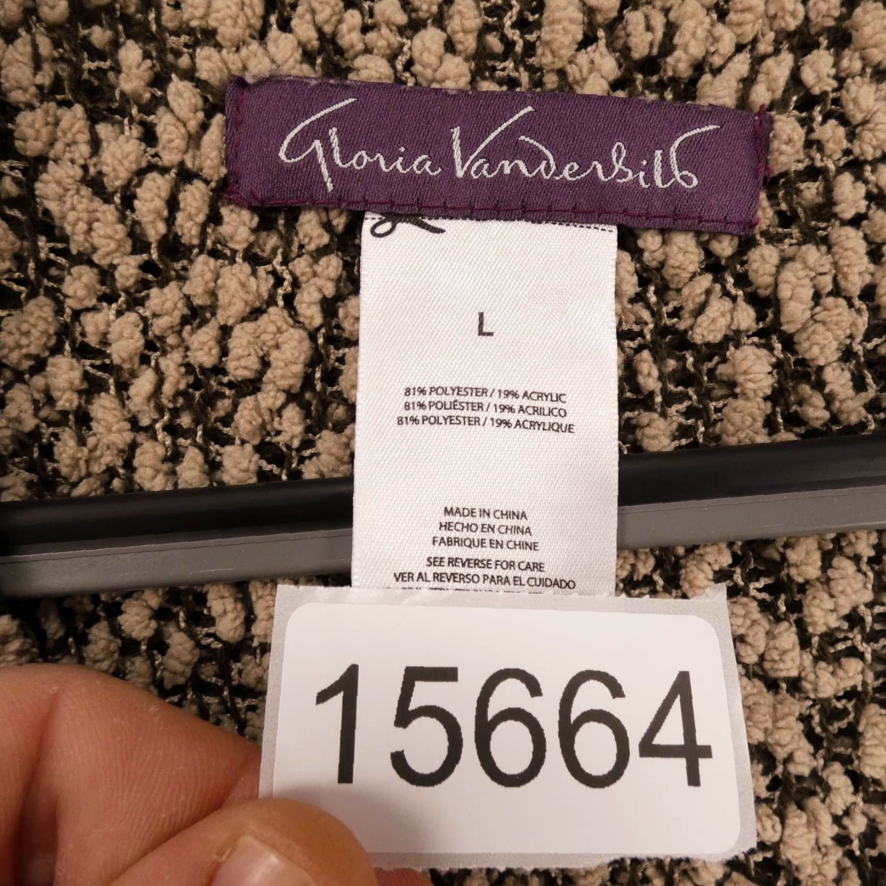 Gloria Vanderbilt Gloria Vanderbilt Cardigan Womens Medium Brown Open Front Long Sleeve Sweater Size L / US 10 / IT 46 - 7 Thumbnail