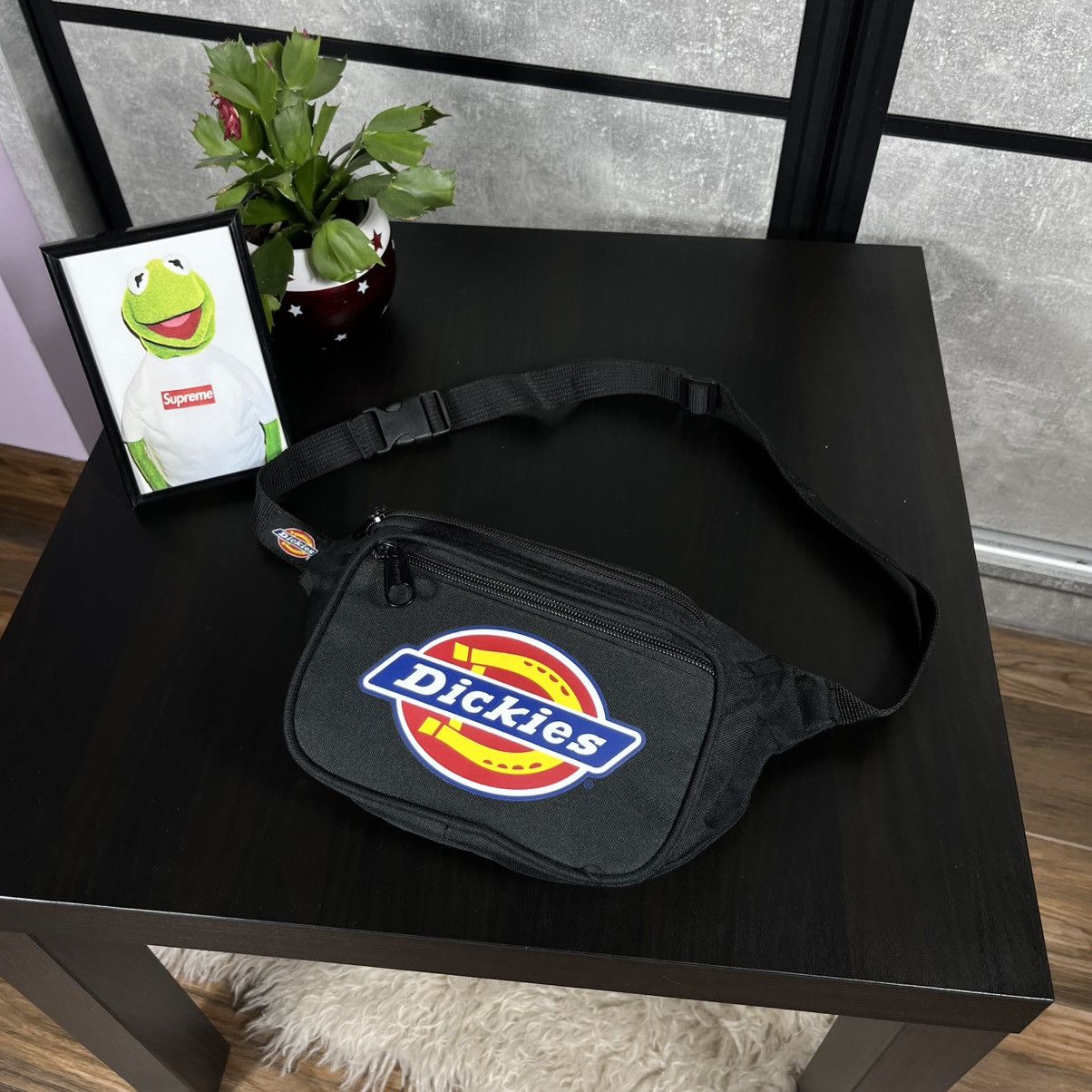 Carhartt x Dickies Y2K Dickies Big Logo Spellout Messenger Bag Sling Bag in Black, Men's
