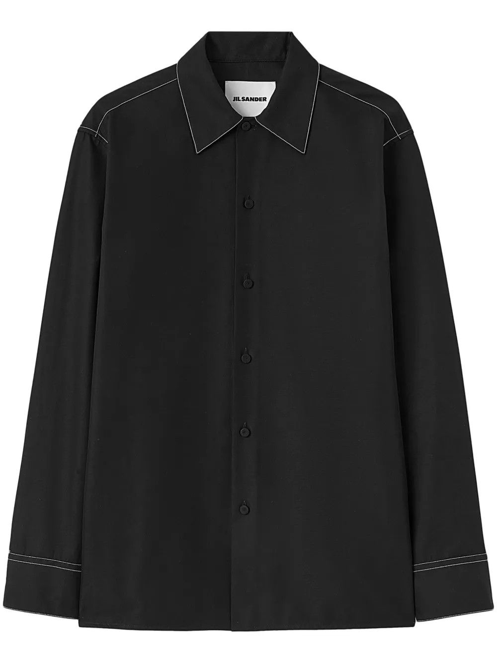 Jil Sander o1w1db10825 Stitching Shirt in Black Size US XL / EU 56 / 4 - 1 Thumbnail
