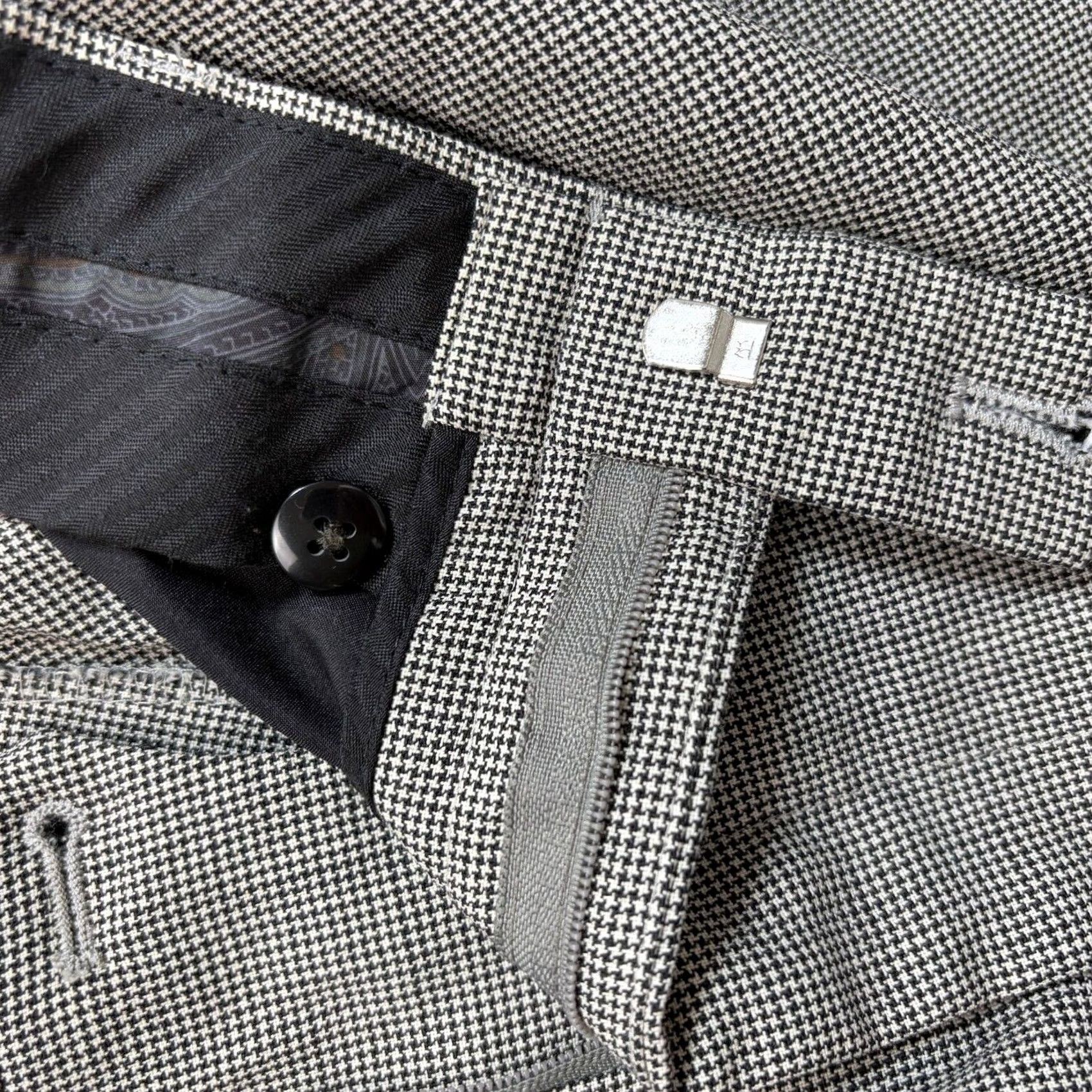 Ralph Lauren Lauren Ralph Lauren Pant Men 38x32 Houndstooth Pleated Dress Pants Slim Cuffed Black 90s Preppy Mens Size US 38 / EU 54 - 6 Thumbnail