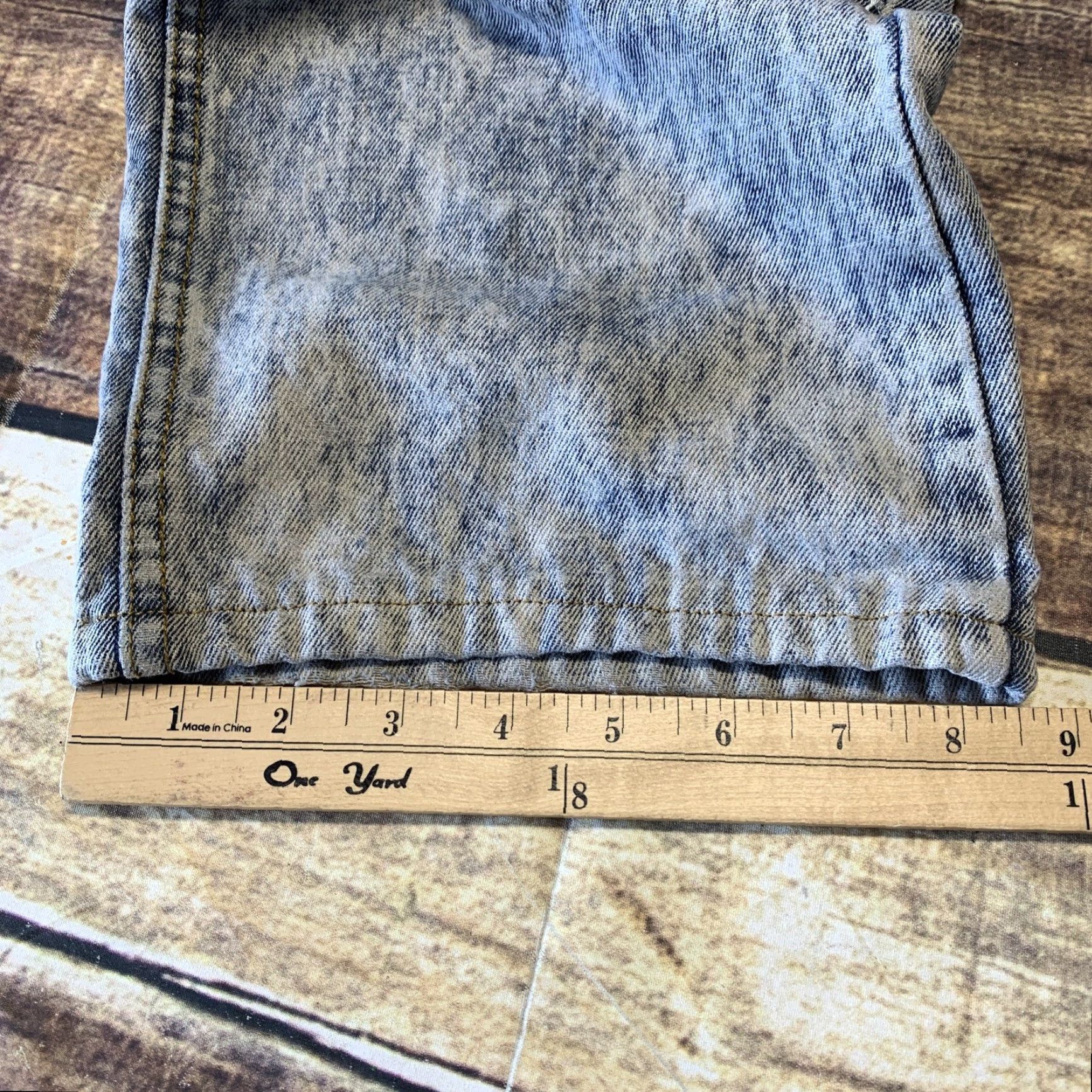 Vintage Red Ape Mens Blue Jeans 40 X 32 Acid Wash Distressed Straight Denim Jeans Size US 40 / EU 56 - 4 Thumbnail