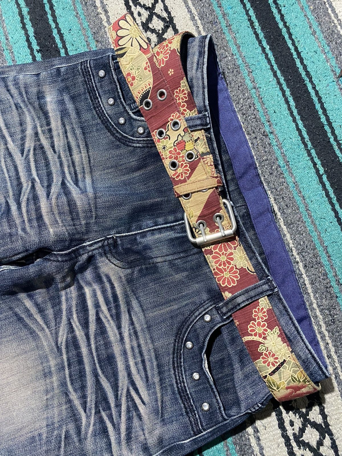 If Six Was Nine 2000s Unknown - Claw Zebra Bootcut Denim Jean Size US 30 / EU 46 - 4 Thumbnail