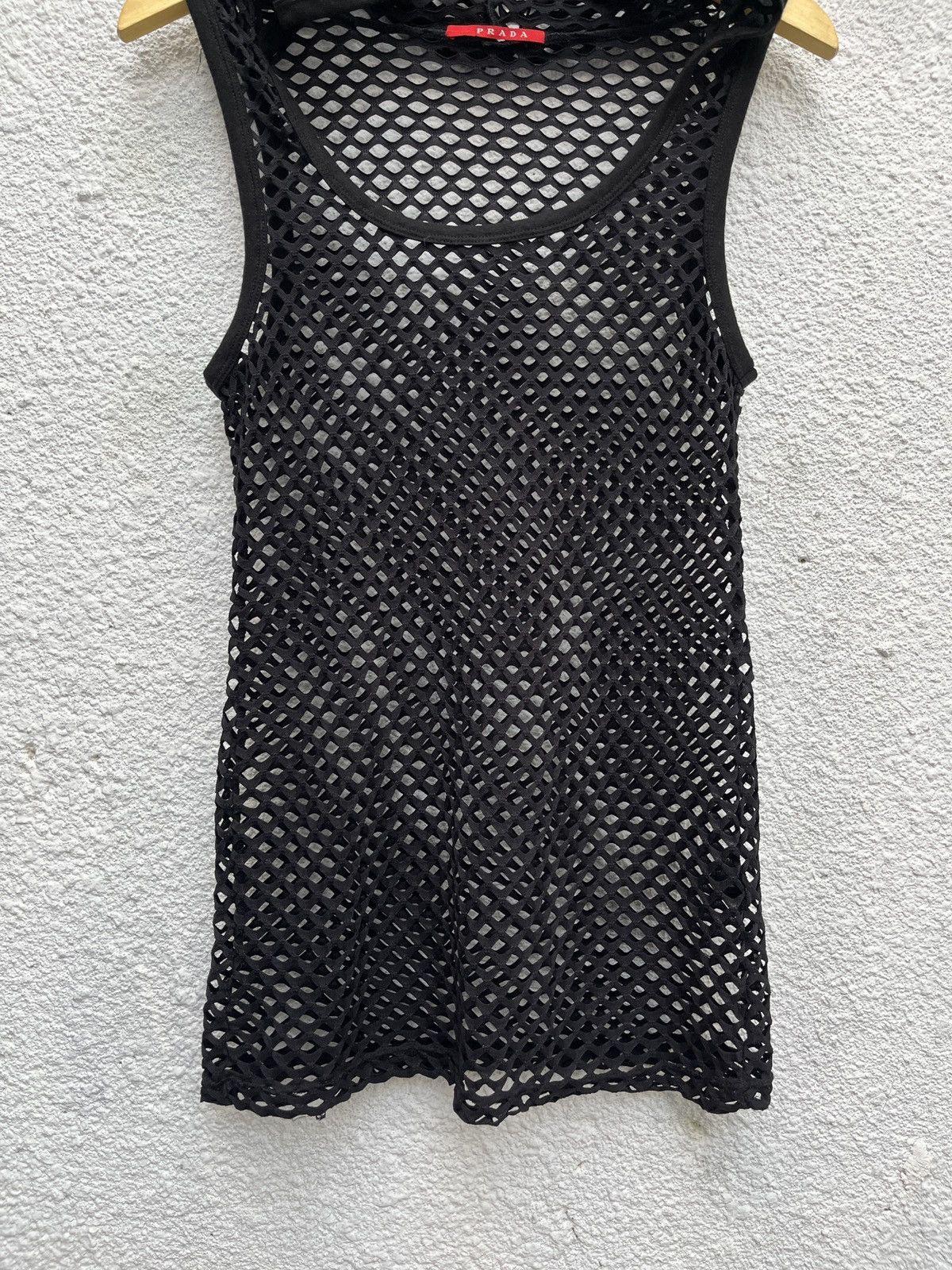Prada Prada Fishnet Mesh Tank Top Hood Size US M / EU 48-50 / 2 - 3 Thumbnail