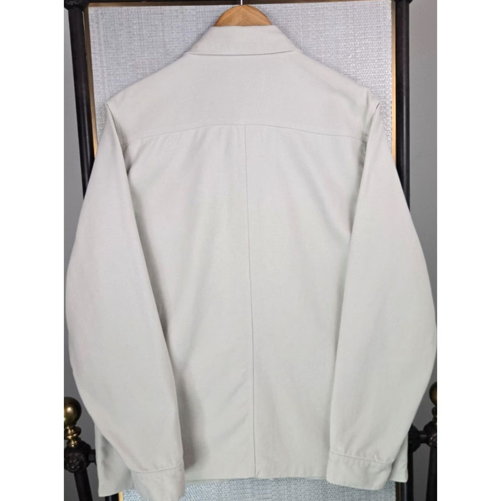 Carhartt A DAYS MARCH Mens Large Snap Front Chore Coat Tencel/Cotton Twill Ivory Jacket Size US L / EU 52-54 / 3 - 5 Thumbnail