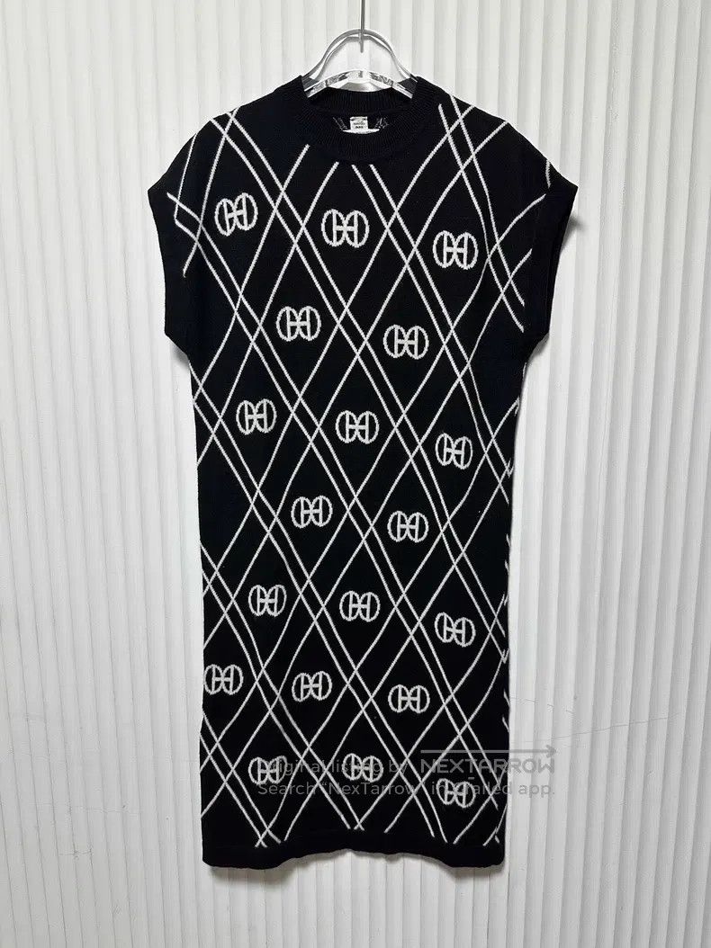 Hermes Hermes Classic Pig Nose Logo All-Over Cashmere Dress Size XS / US 0-2 / IT 36-38 - 1 Thumbnail