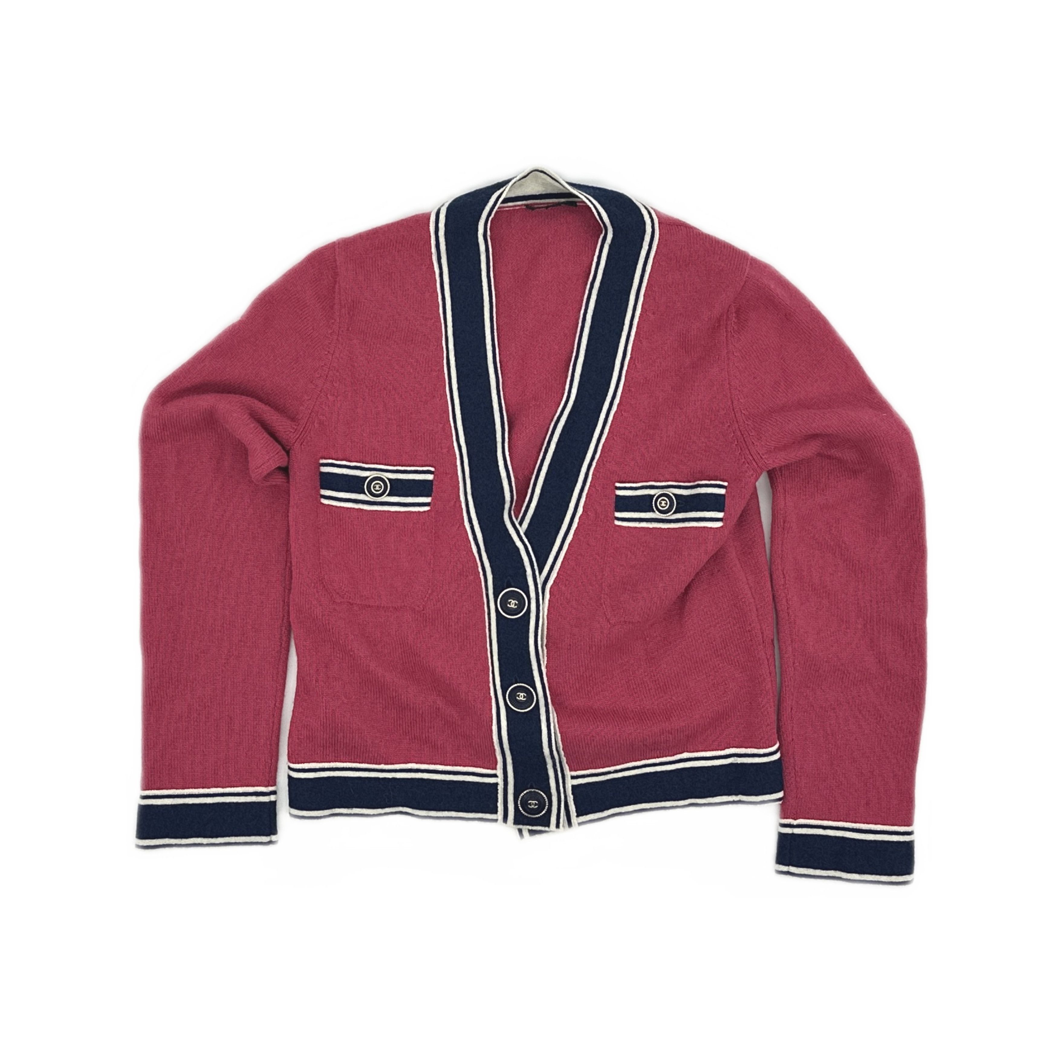 Chanel Chanel Contrast Trim V-Neck Cardigan Size 36 Size XS / US 0-2 / IT 36-38 - 1 Thumbnail