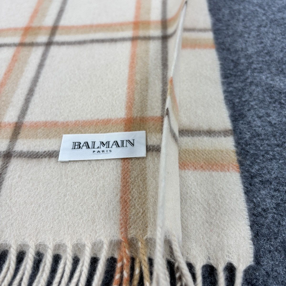 Balmain × Vintage Balmain Scarf # D754 # Muffler # Neckwear Size ONE SIZE - 4 Thumbnail