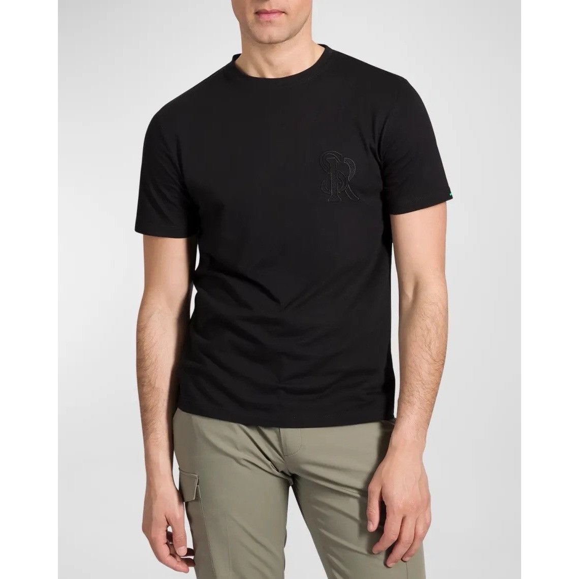 Stefano Ricci NWT Stefano Ricci T-shirt Embroidered SR Logo Size L Black 1 Size US L / EU 52-54 / 3 - 1 Thumbnail